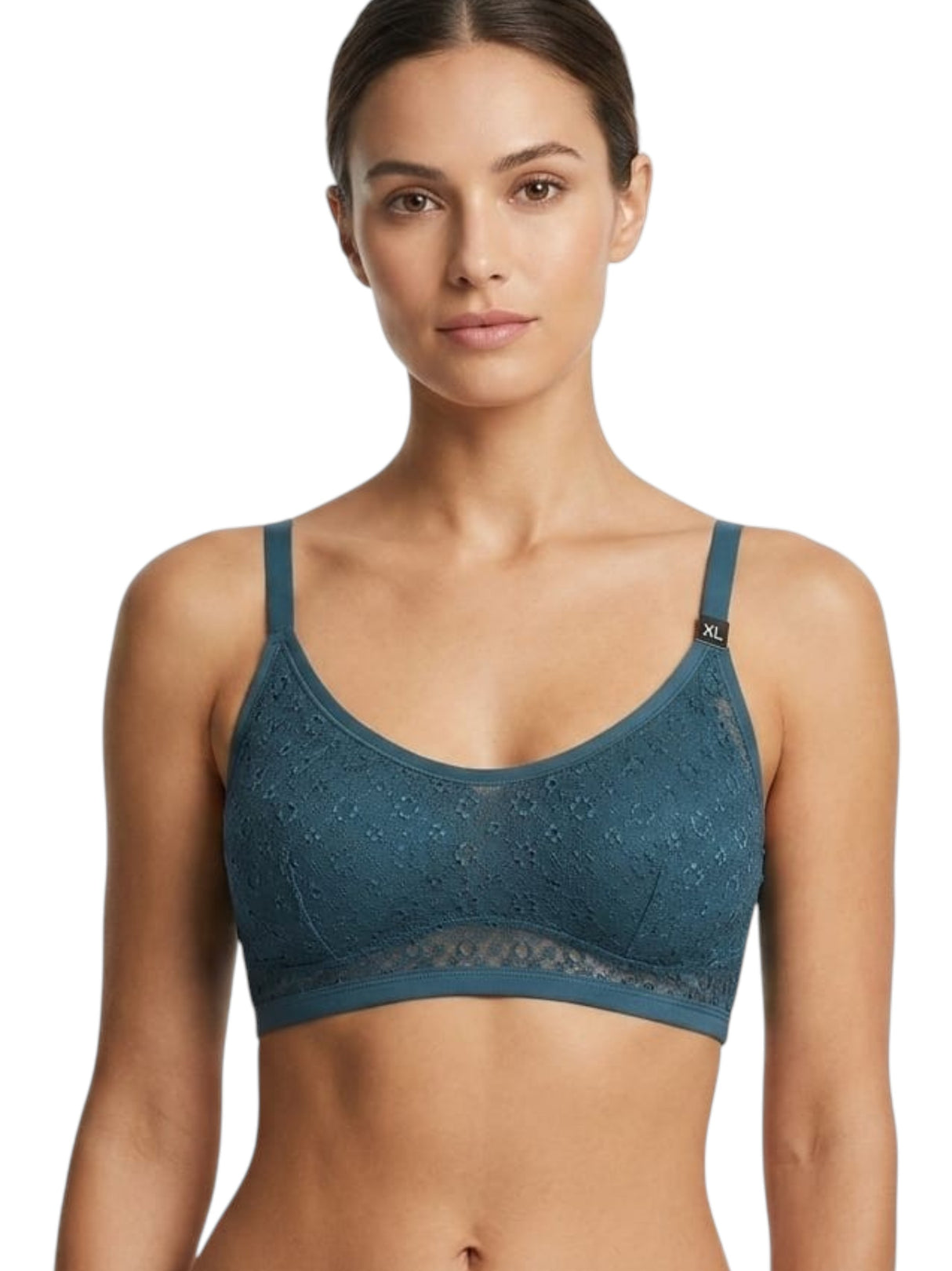 Image for Women's Lace Sheer Bra,Dusty Navy