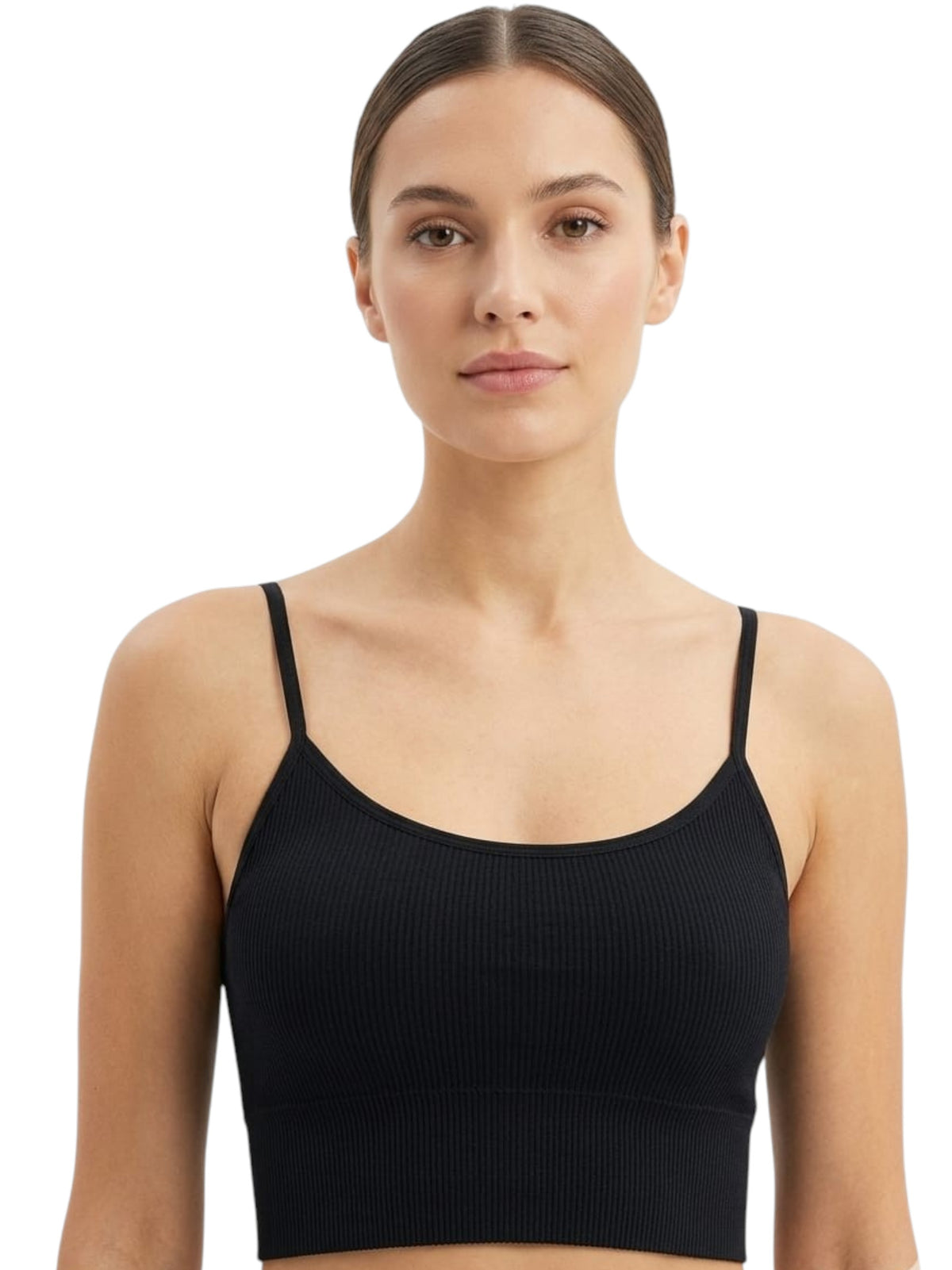 Image for Women's Ribbed Sport Bra,Black