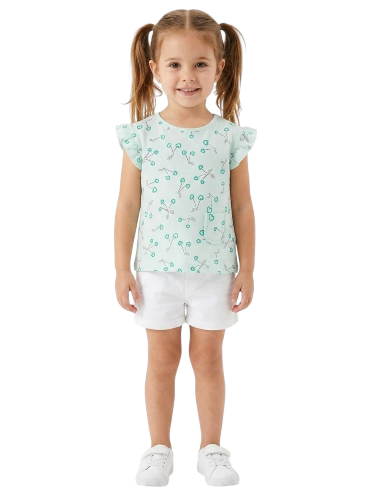 Image for Kids Girl's Printed Top,Aqua