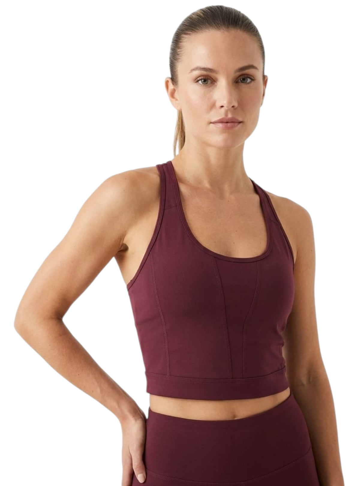 Image for Women's Plain Sport Bra,Burgundy