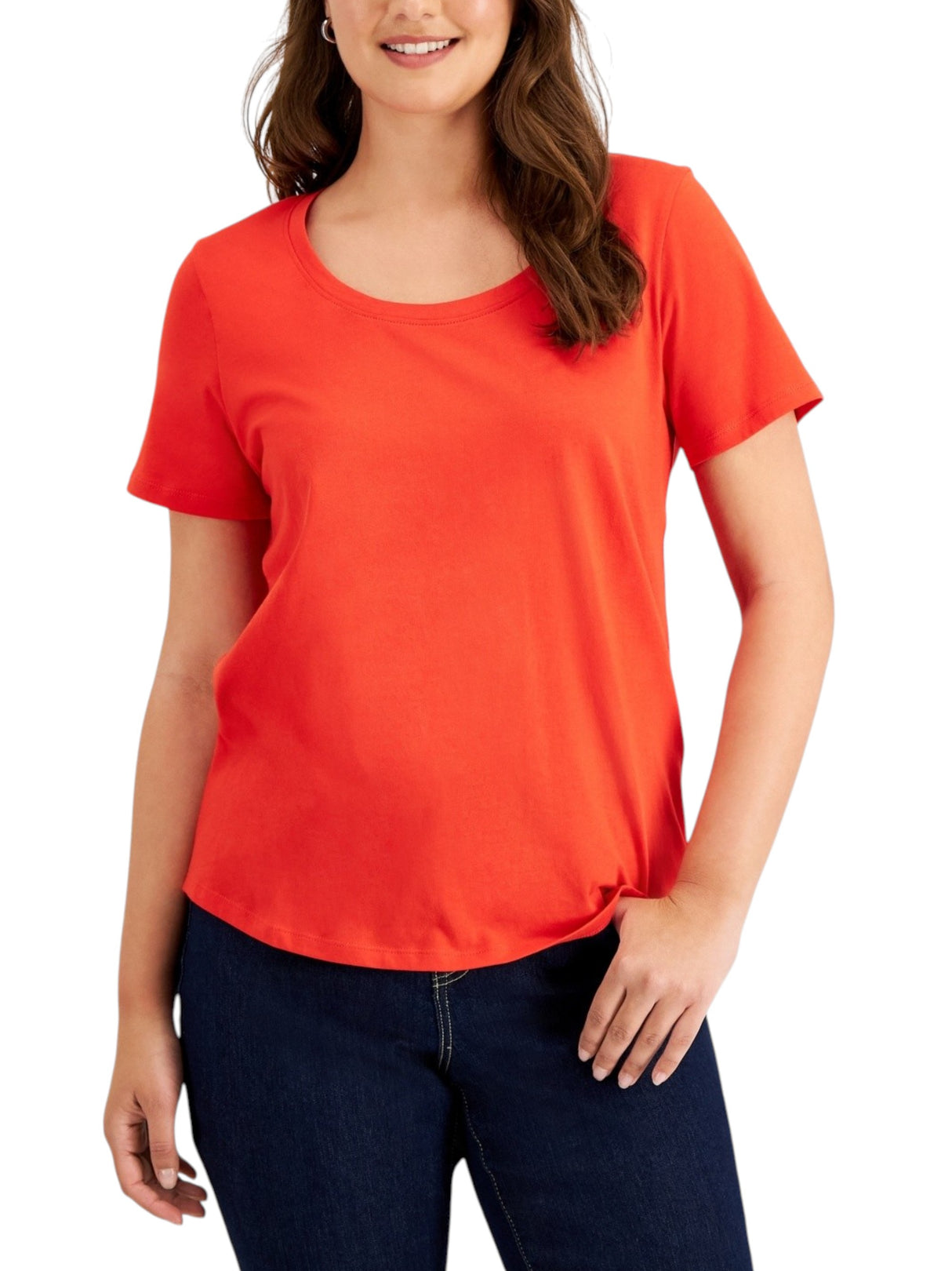 Image for Women's Plain Solid Top,Orange