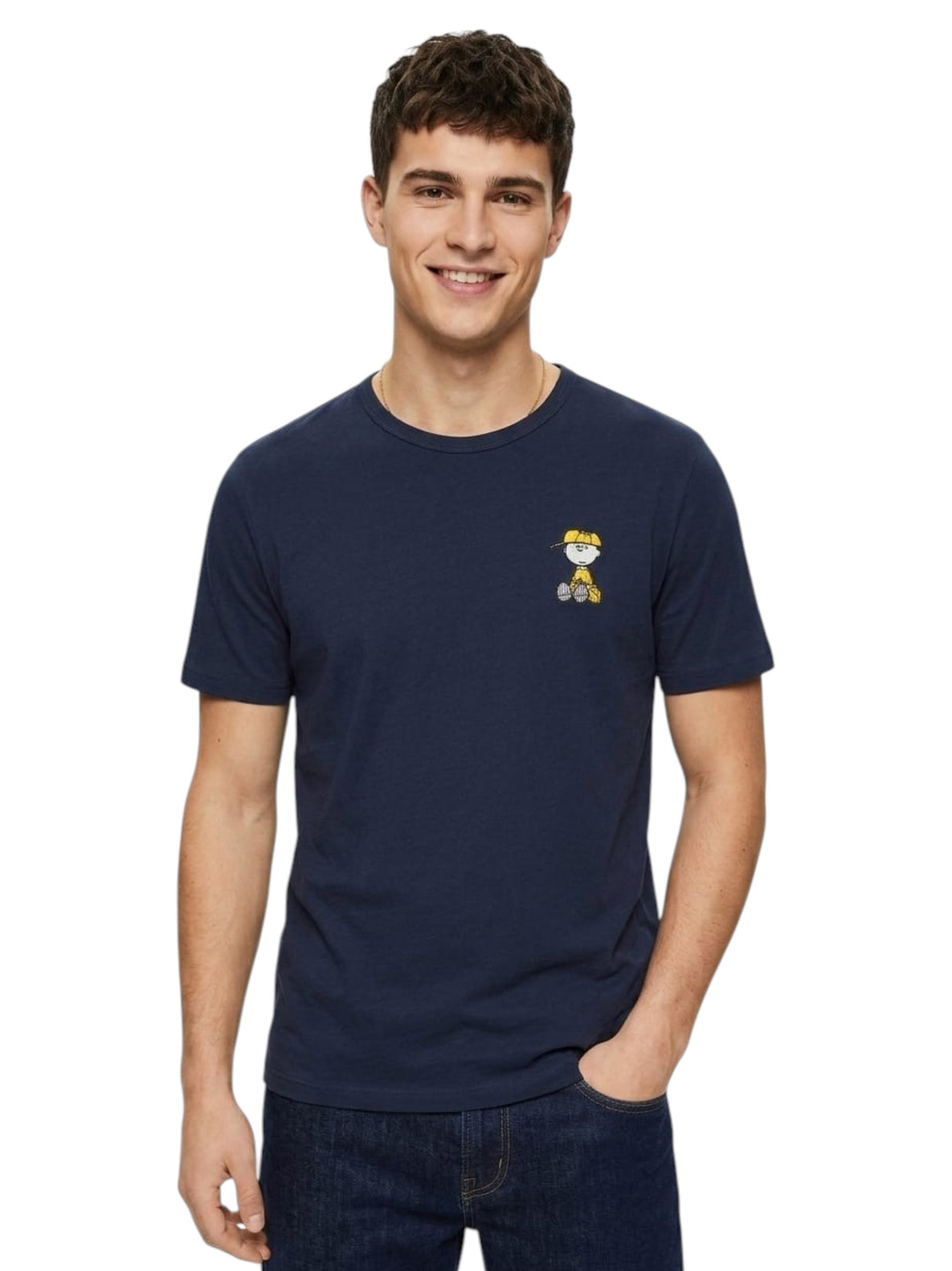 Image for Men's Printed Top,Navy