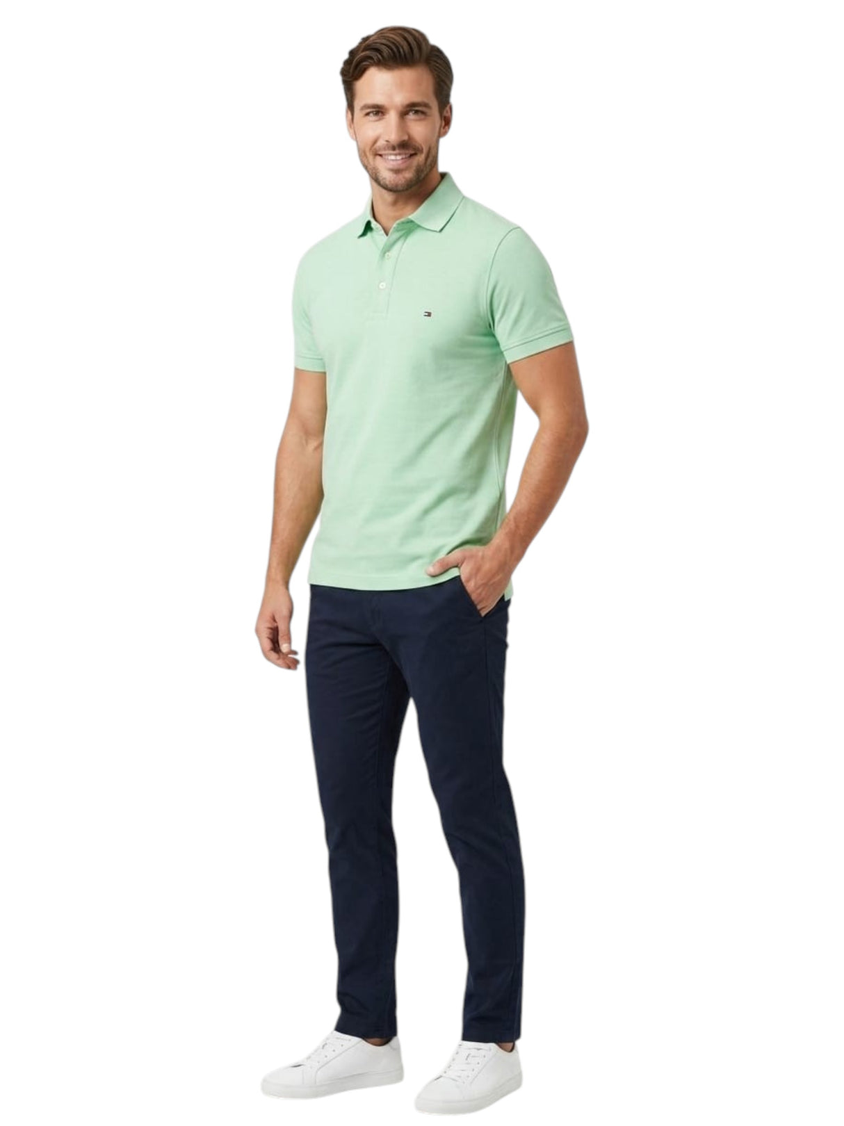 Image for Men's Plain Solid Top,Mint Green