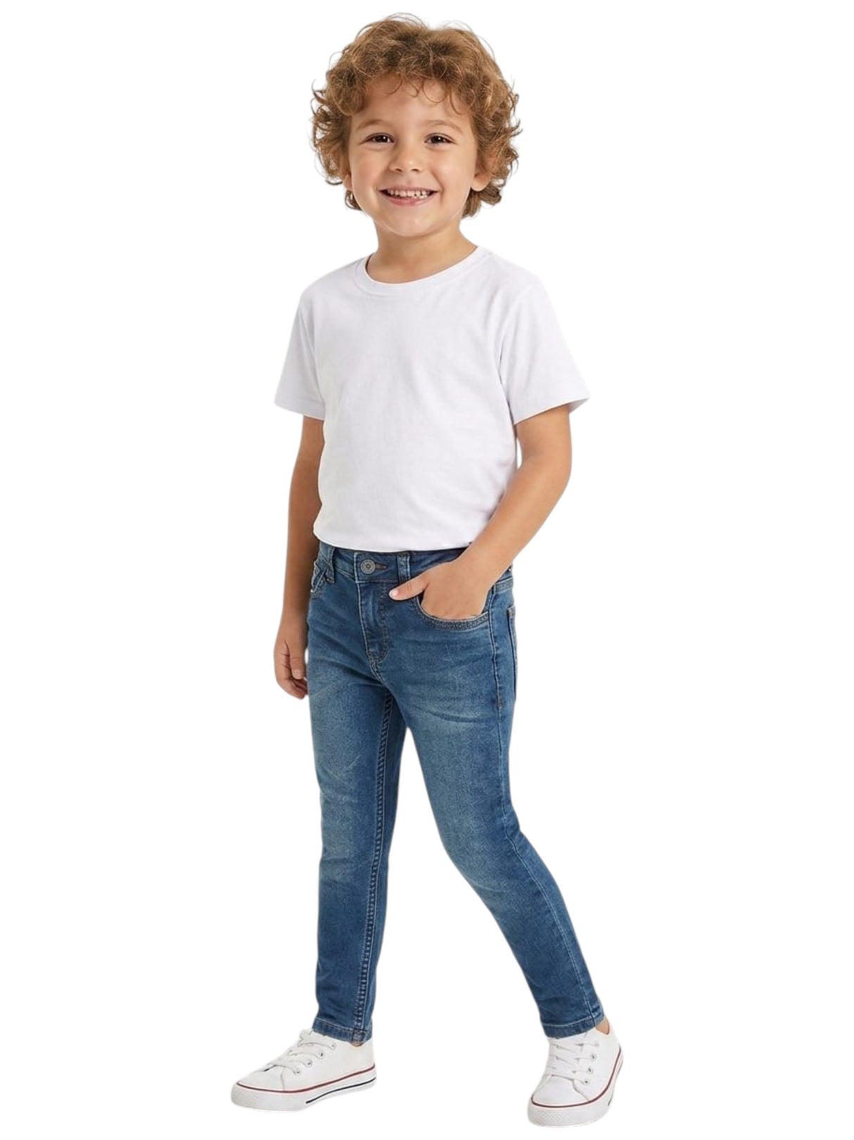 Image for Kids Boy's Washed Jeans,Navy