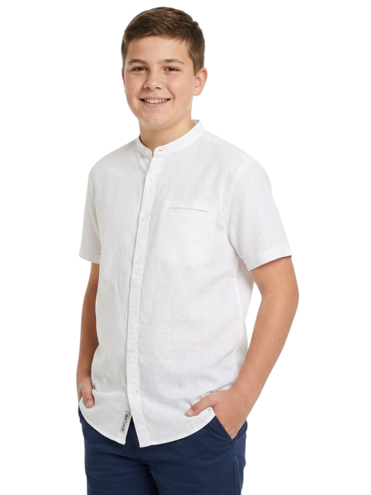 Image for Kids Boy's Plain Dress Shirt,White