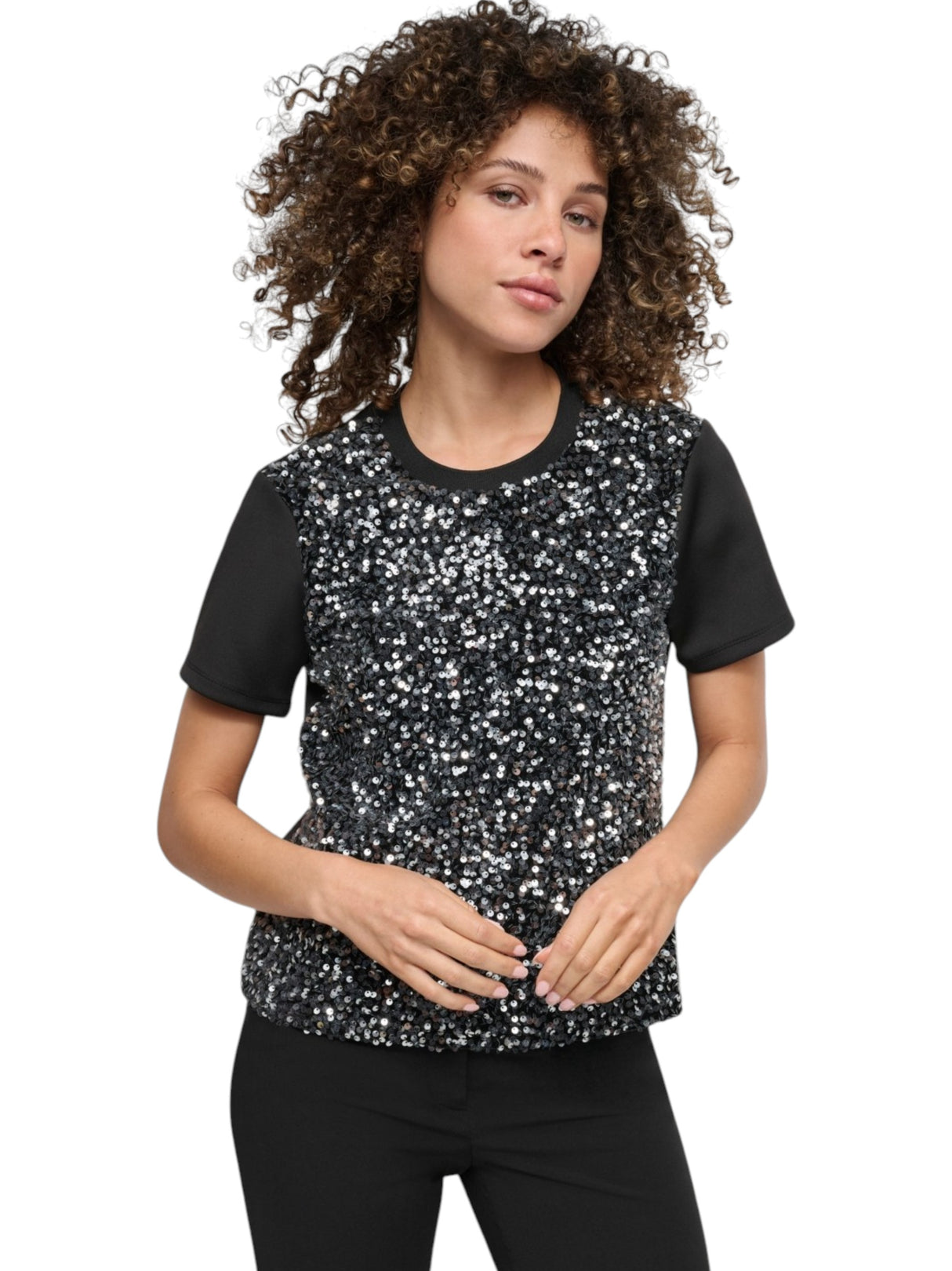 Image for Women's Sequined Top,Black