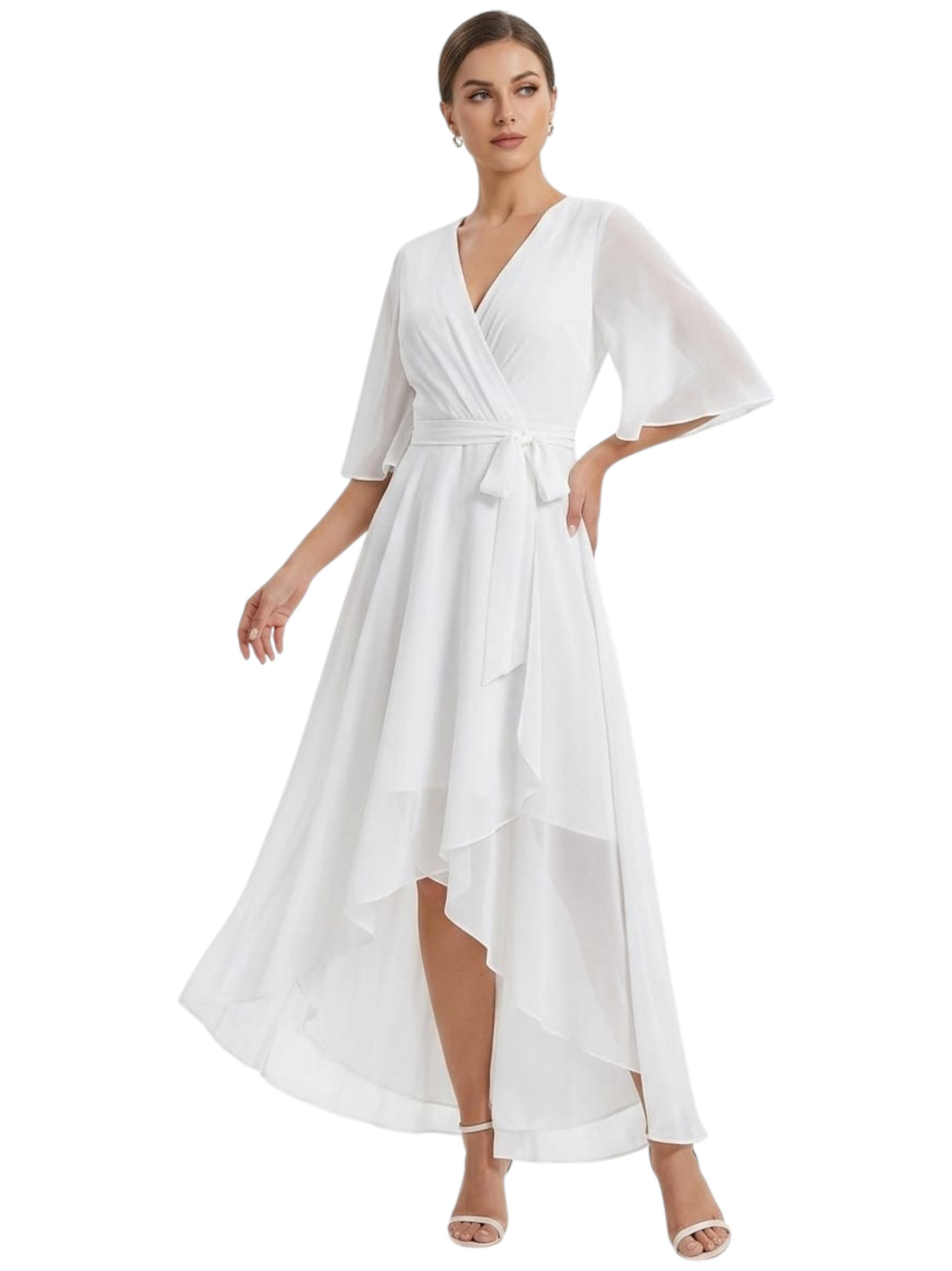Image for Women's Plain Dress,White