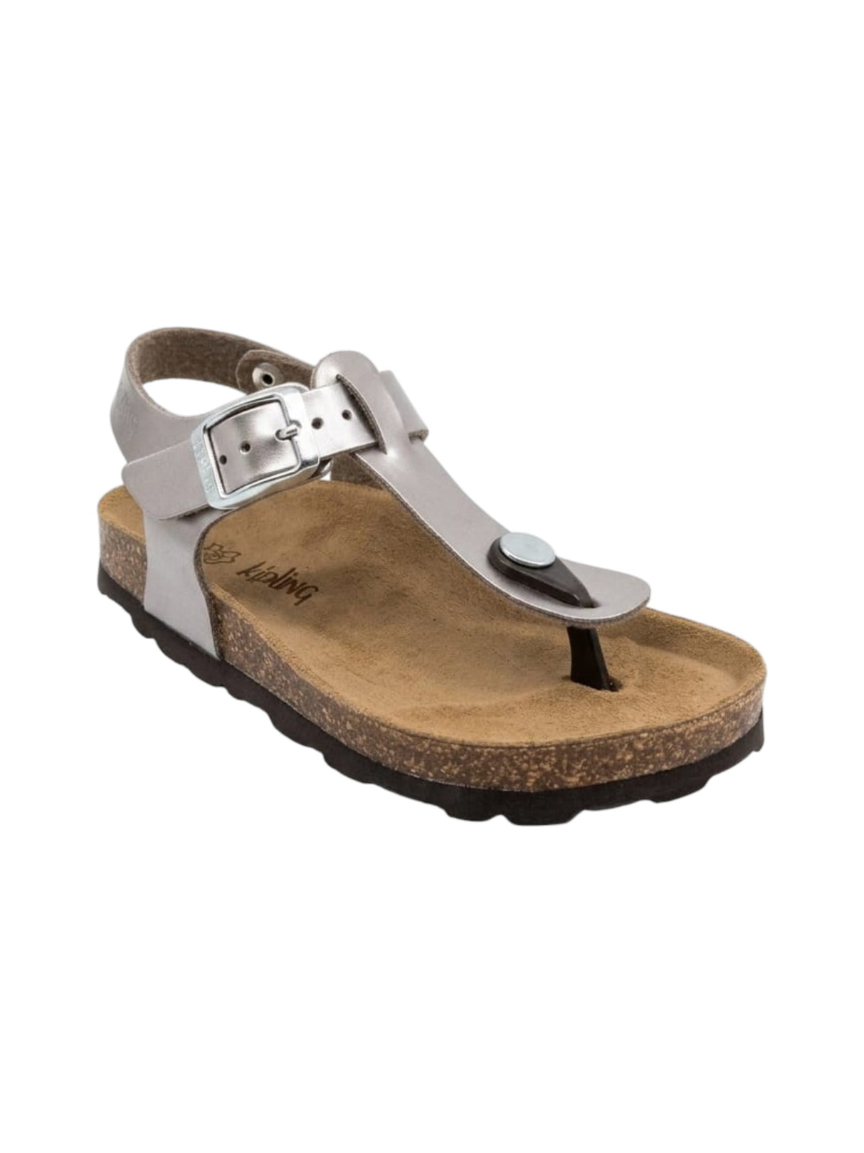 Image for Kids Girl's Ribbed Sandals,Metallic