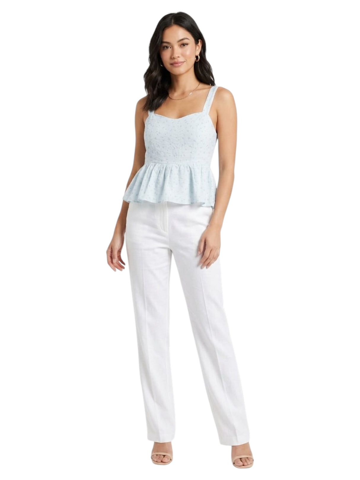 Image for Women's Printed Top,Light Blue