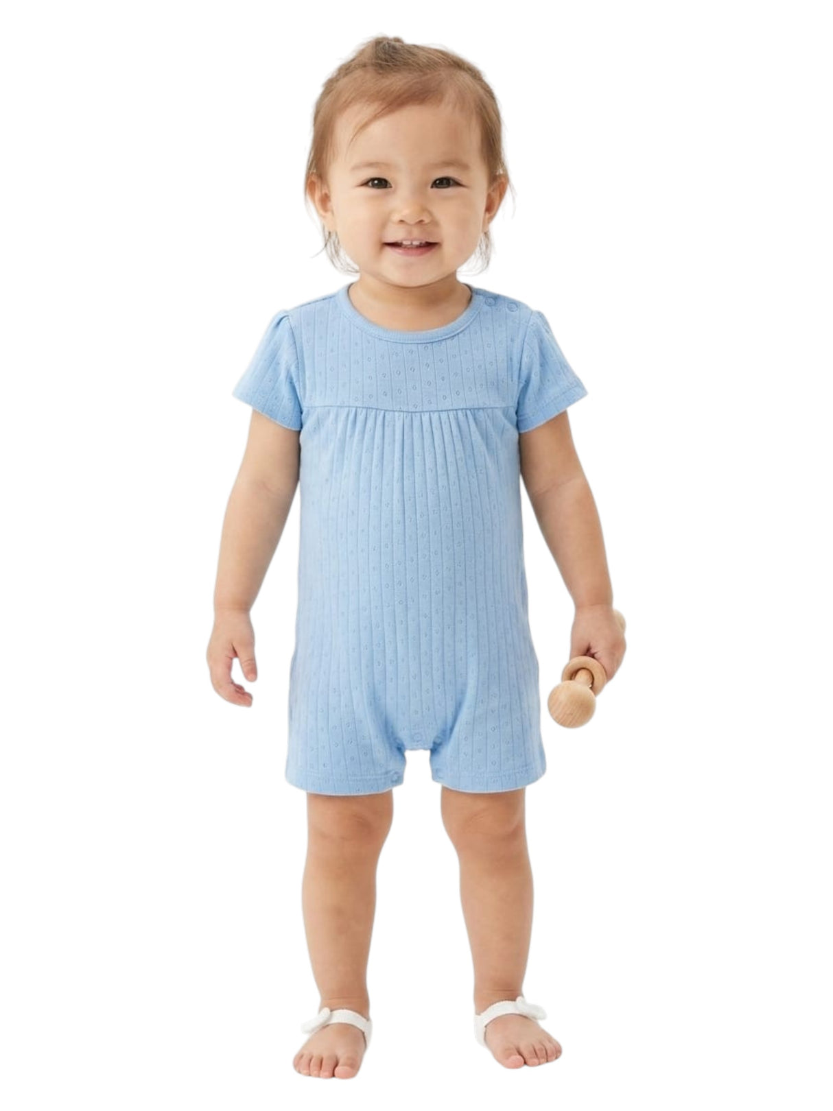 Image for Kids Girl's Textured Bodysuit,Blue