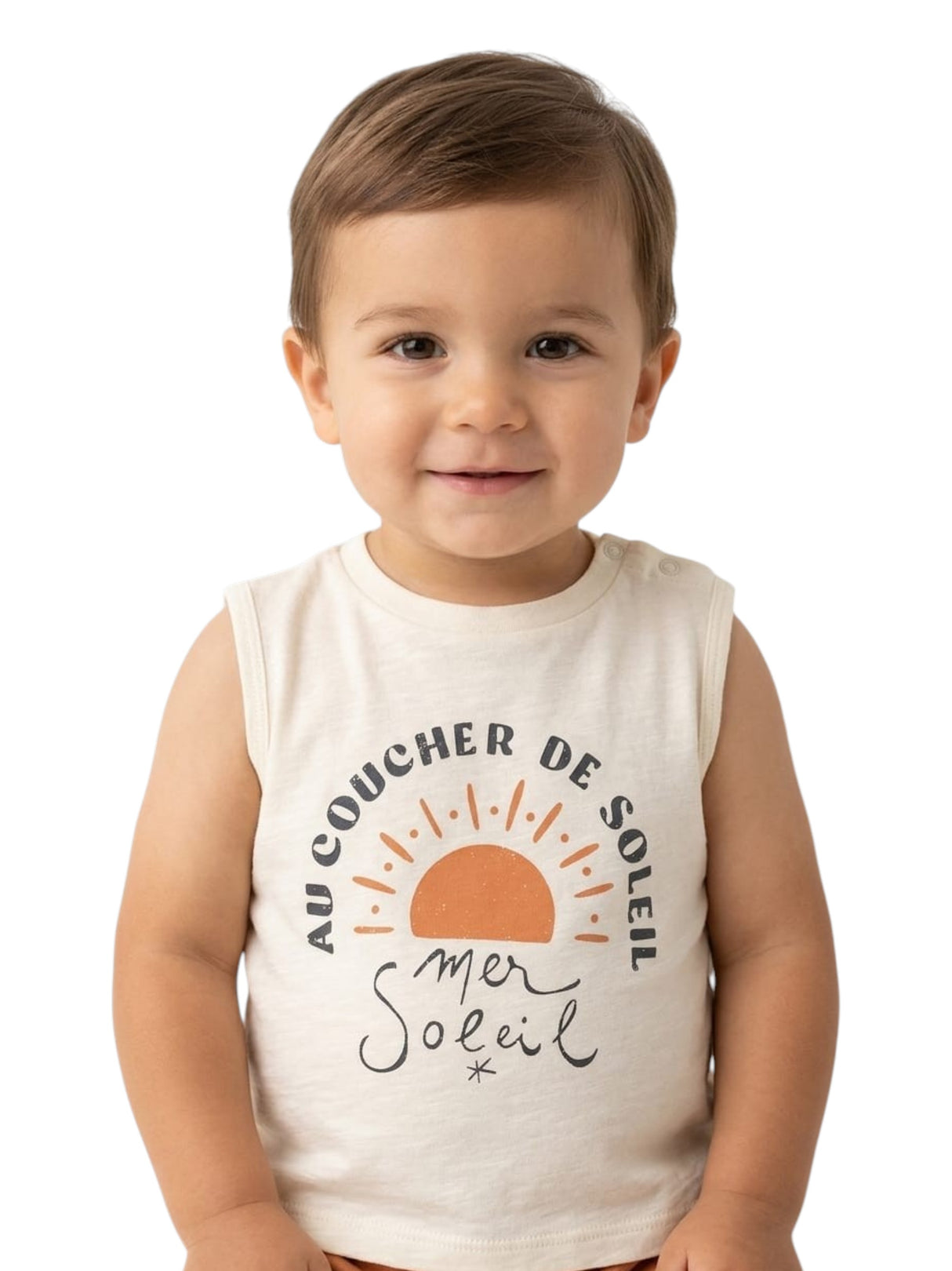 Image for Kids Boy's Printed Top,Light Beige