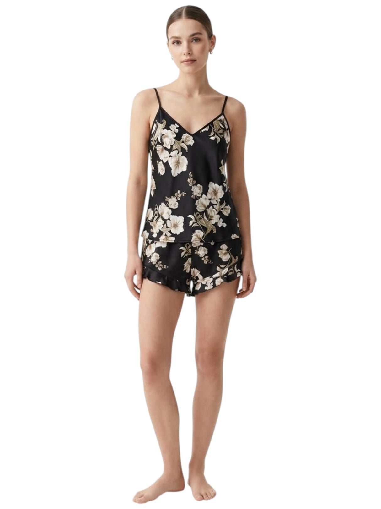 Image for Women's Printed Sleepwear Set,Black