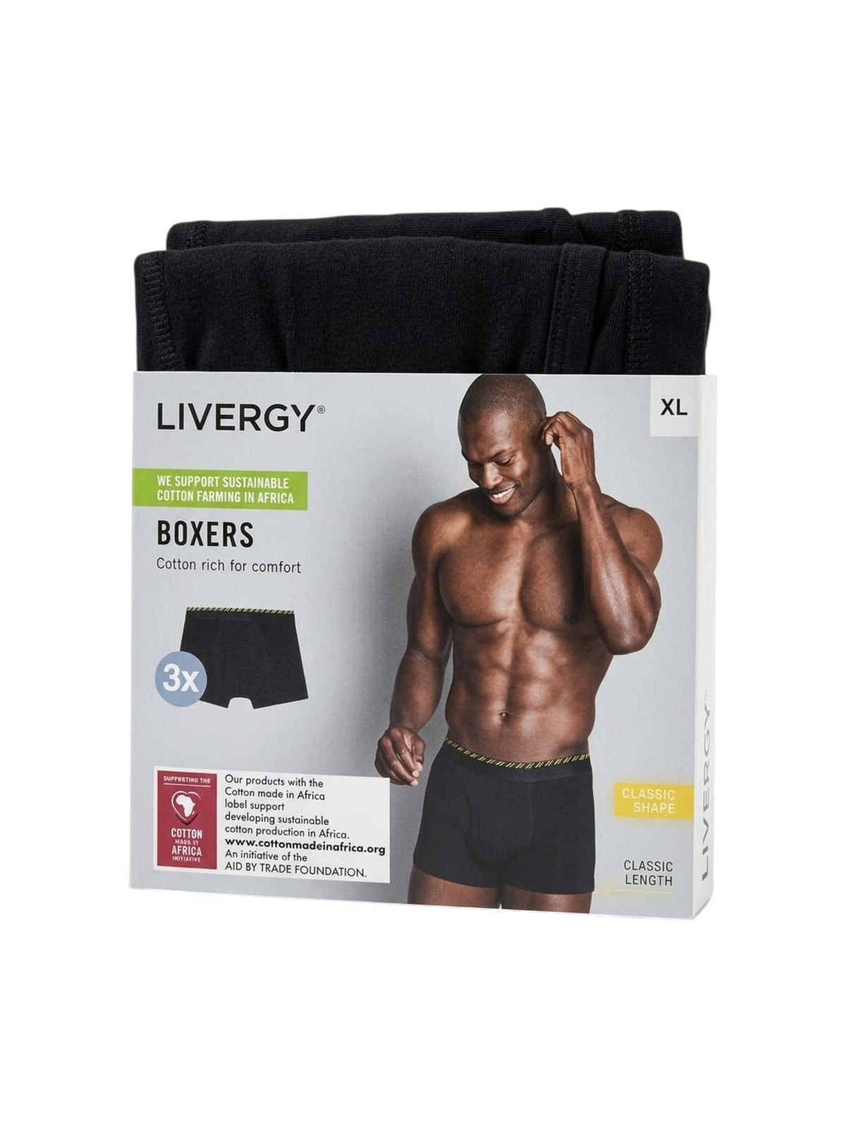 Image for Men's Plain Boxer Set 3 Pieces,Black