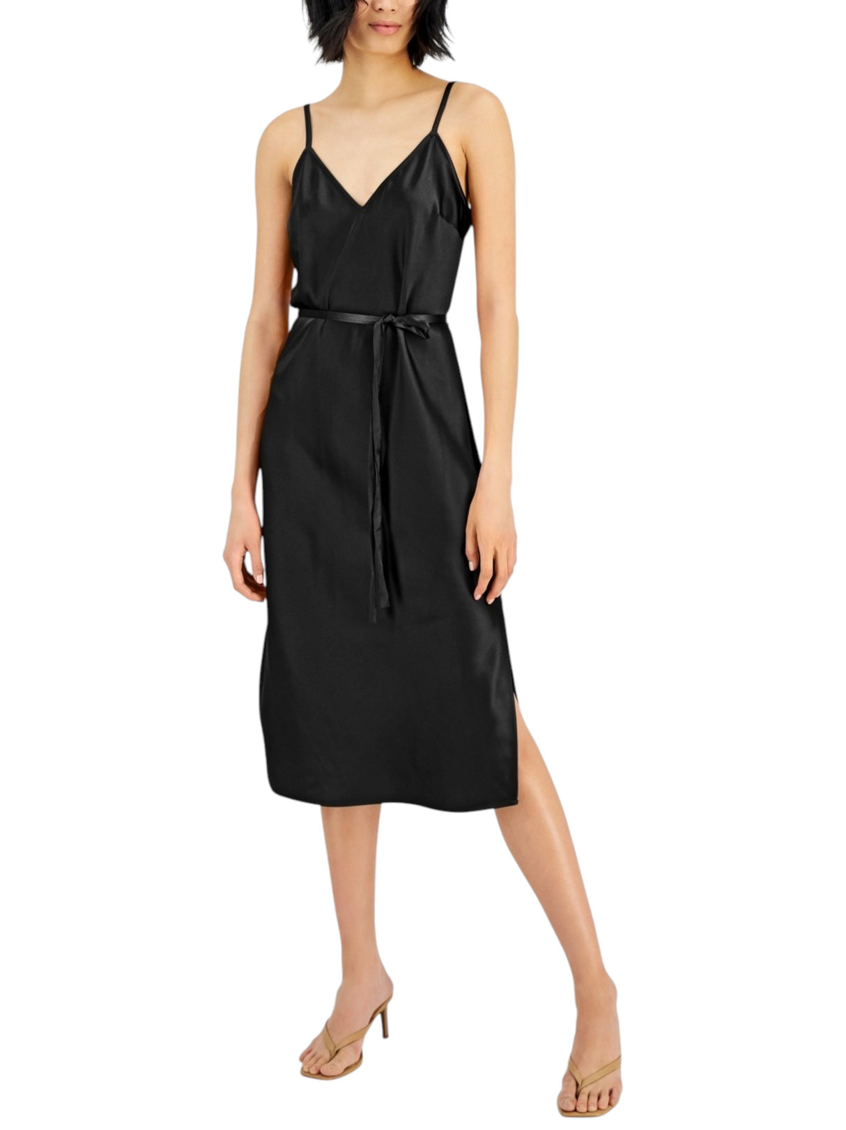 Image for Women's Plain Solid Dress,Black