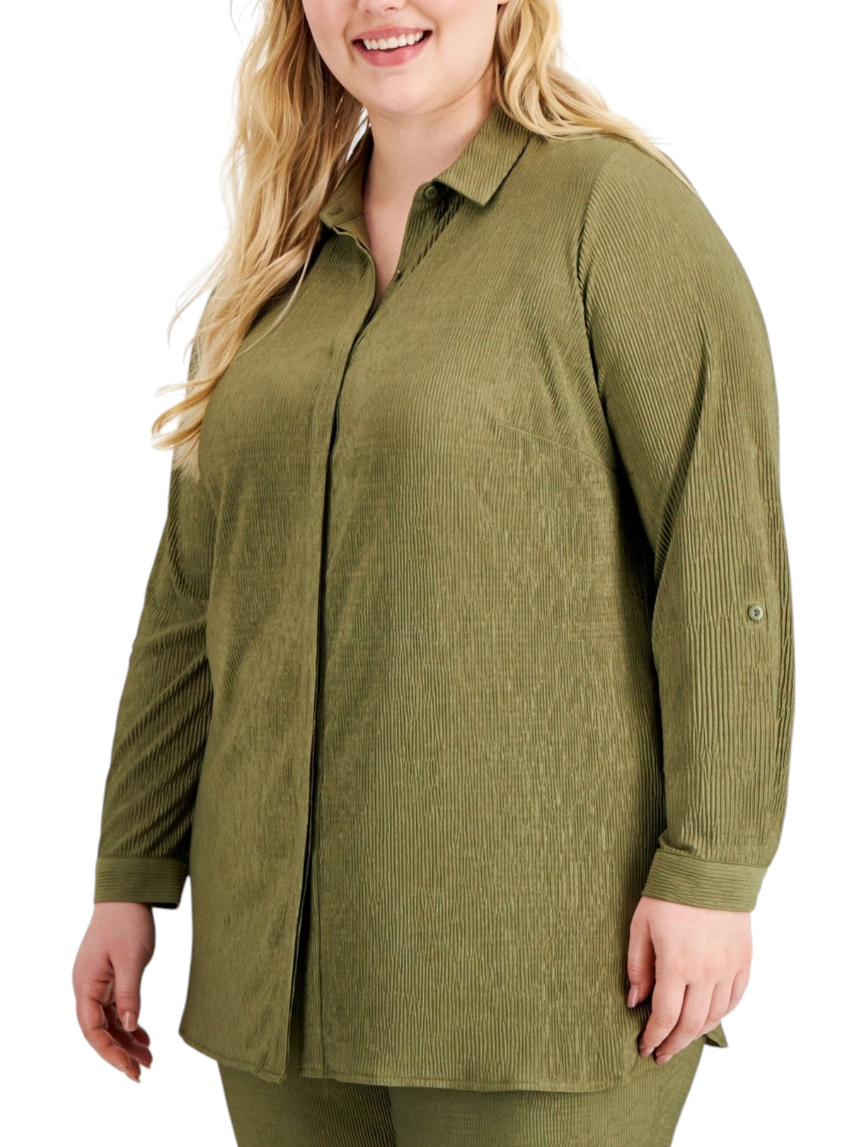 Image for Women's Textured Chemise,Olive