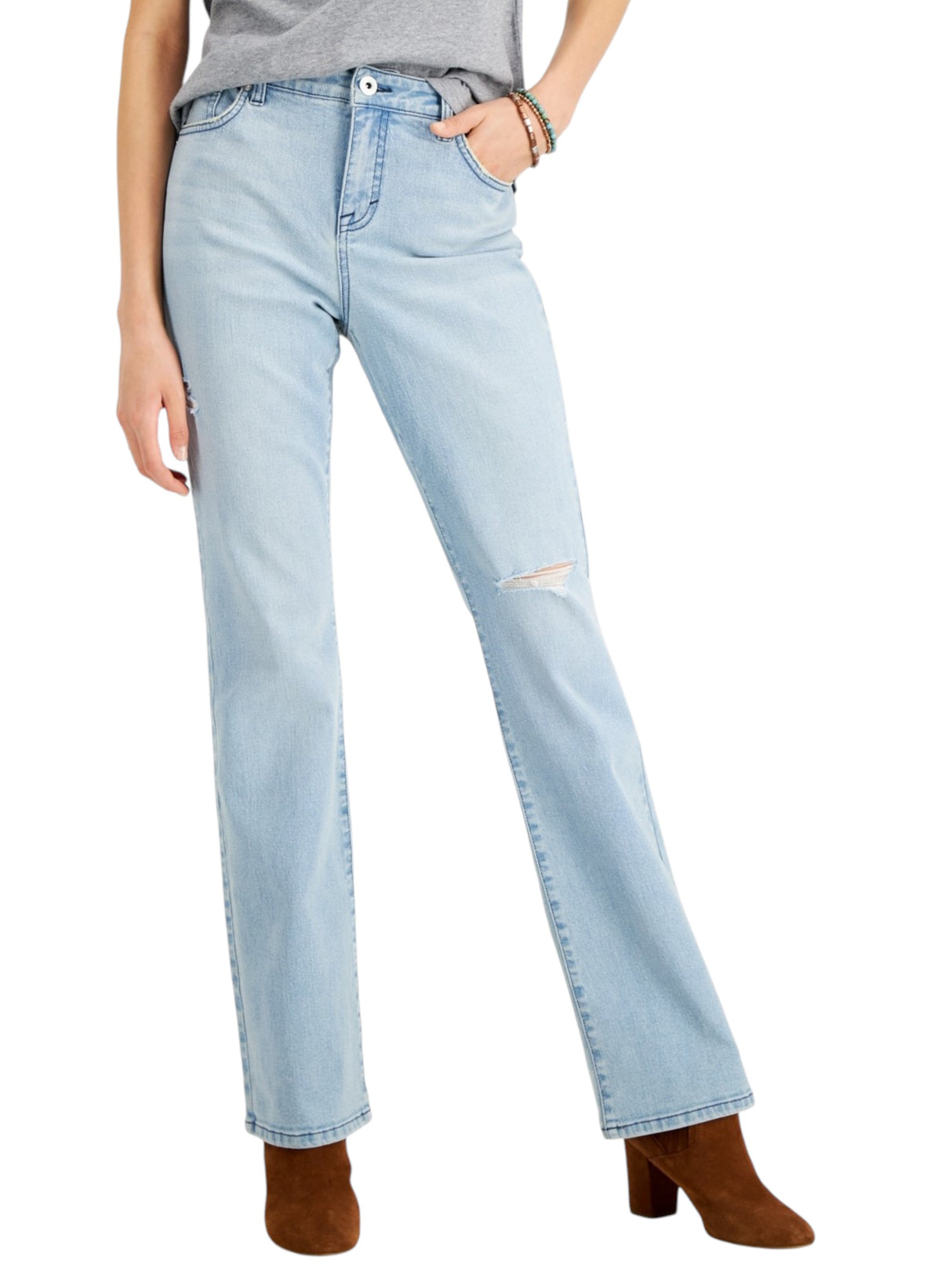 Image for Women's Ripped Jeans,Light Blue