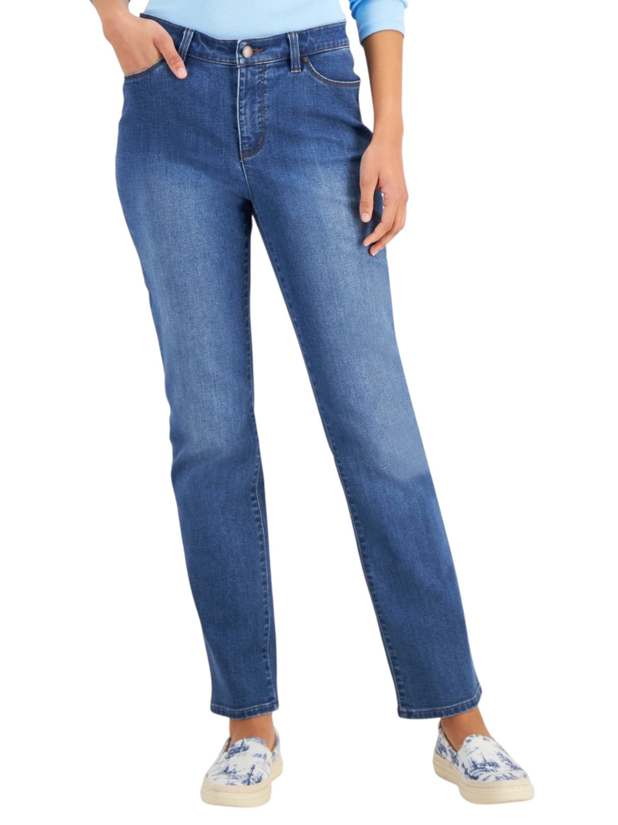 Image for Women's Washed Jeans,Blue