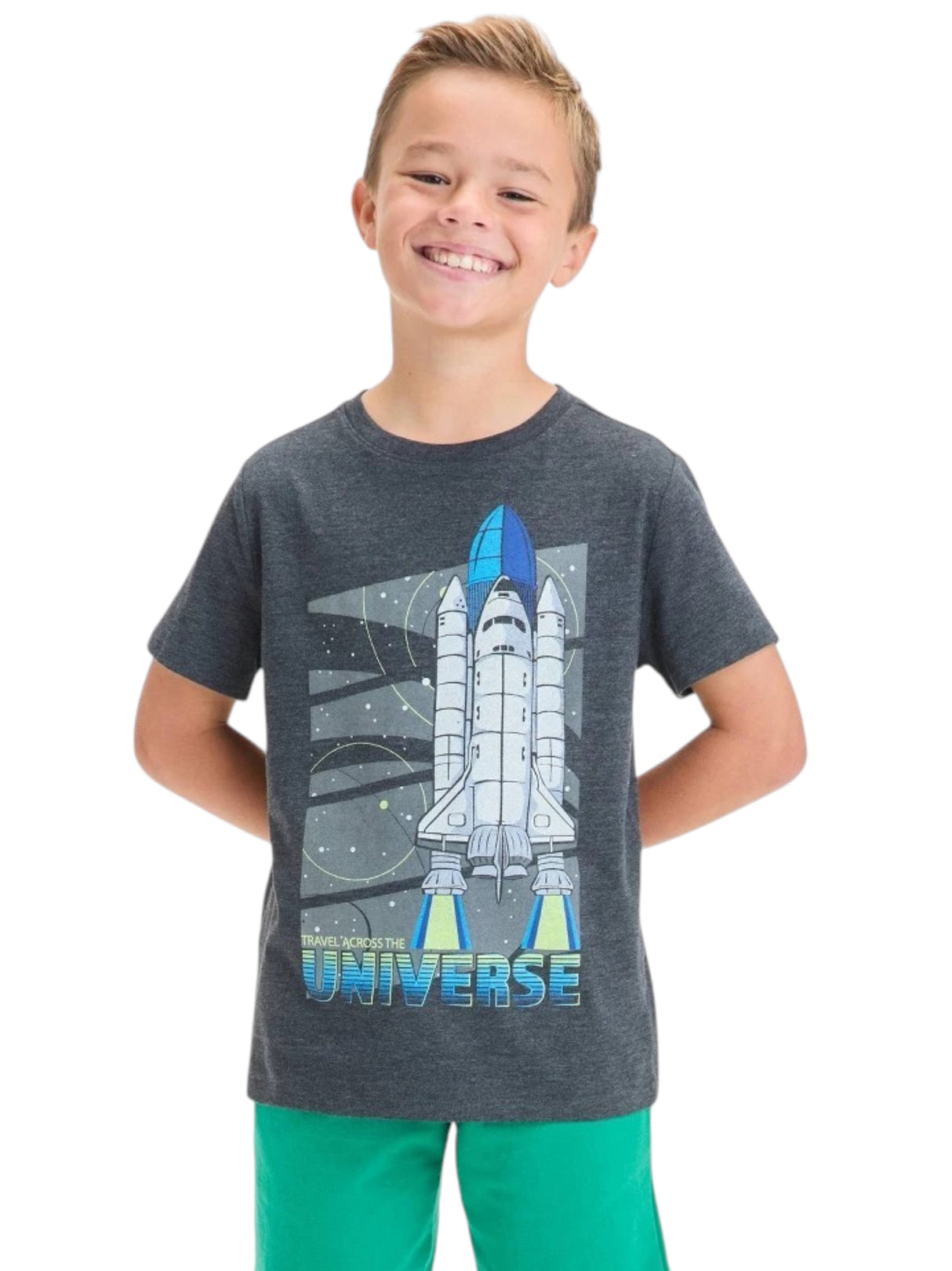 Image for Kids Boy's Printed Top,Grey