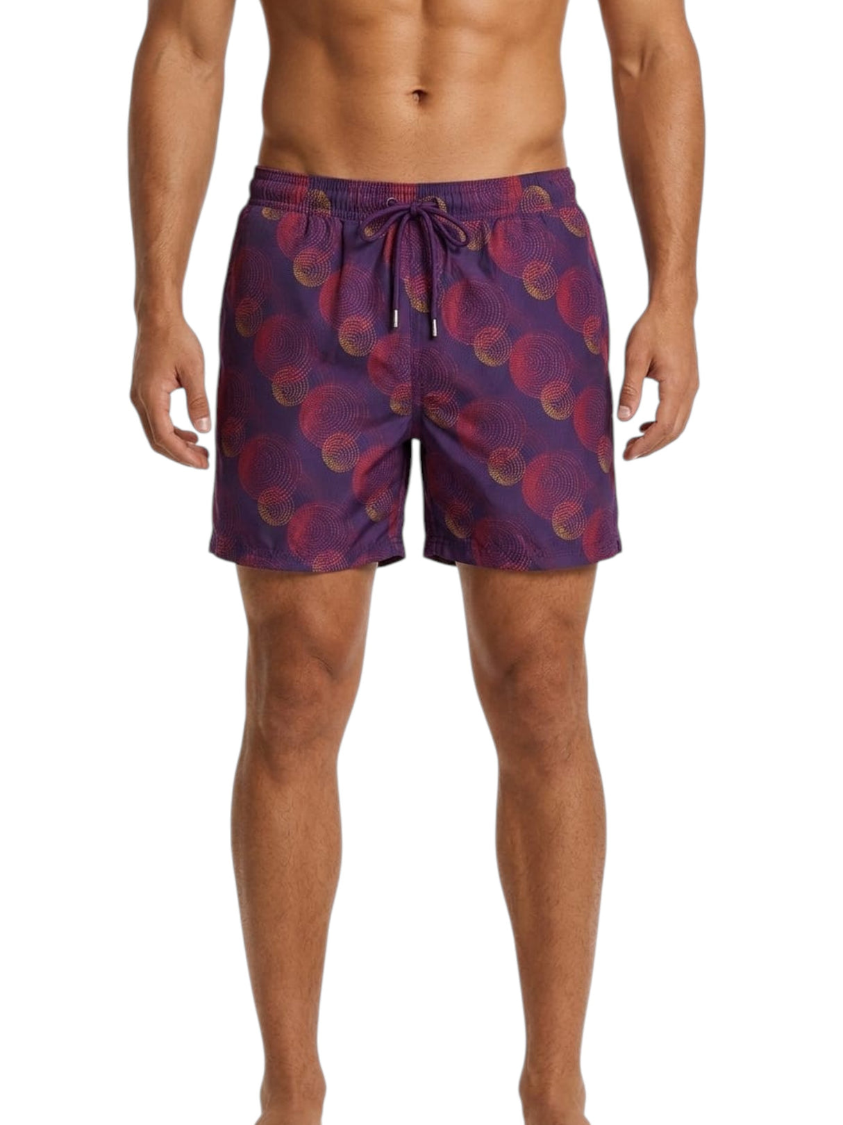 Image for Men's Printed Swim Short,Mauve