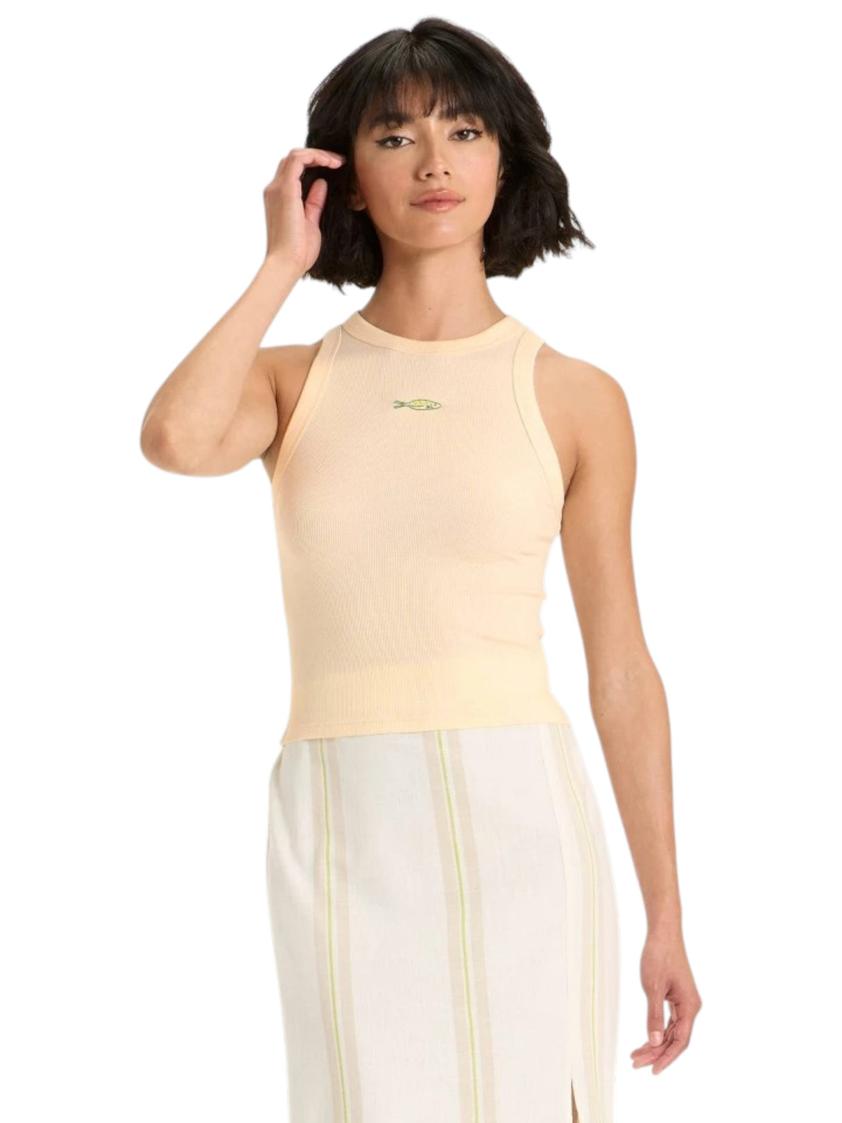 Image for Women's Ribbed Top,Light Beige