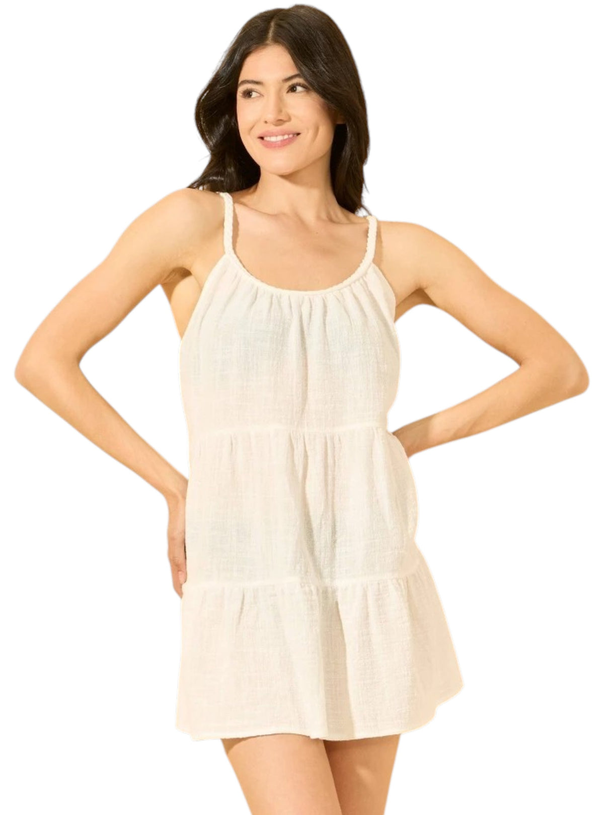 Image for Women's Textured Dress,White