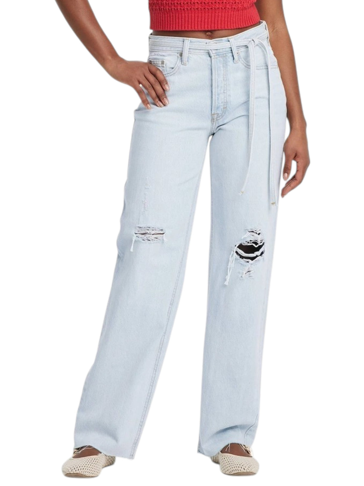 Image for Women's Ripped Jeans,Light Blue