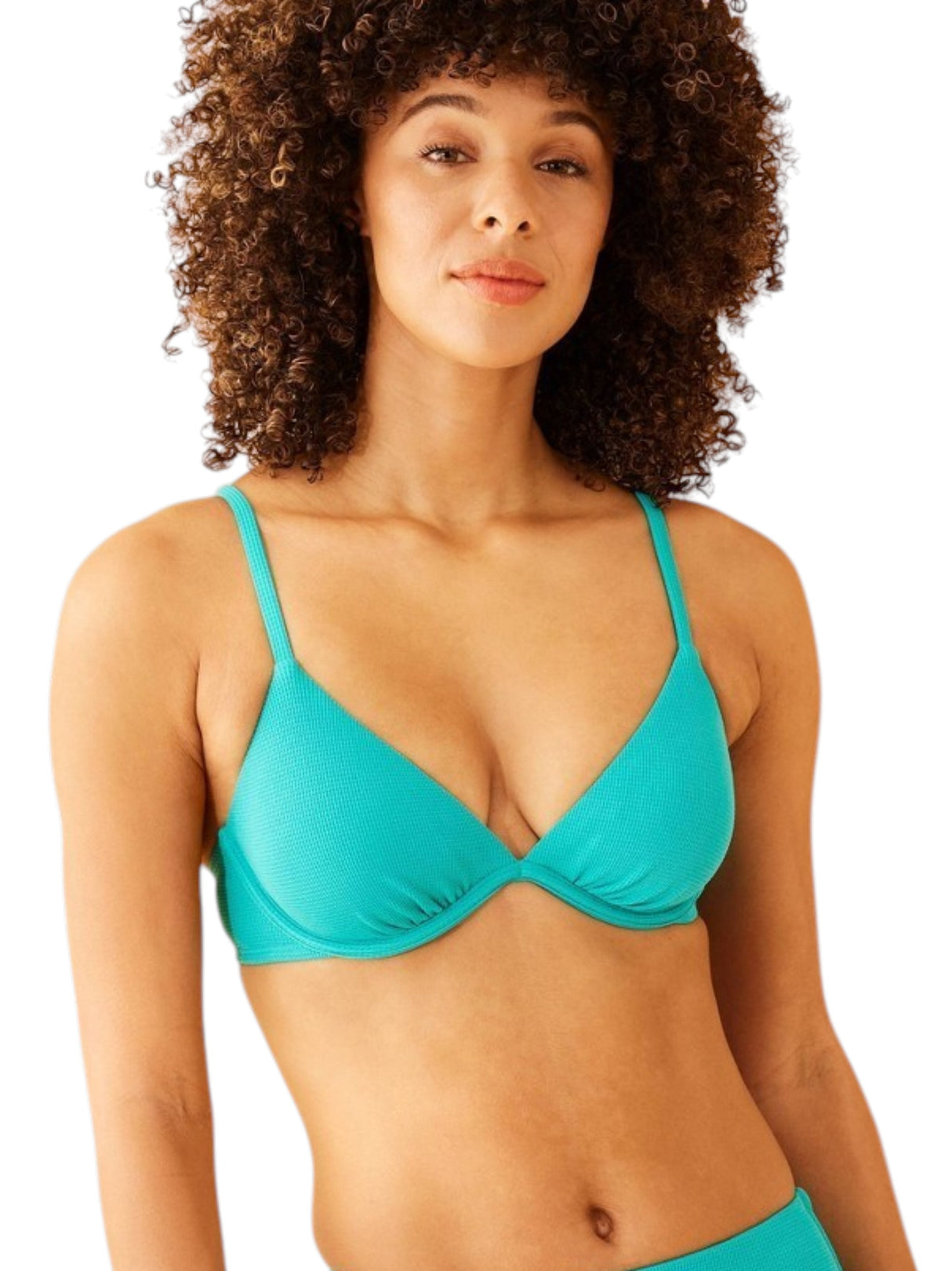 Image for Women's Textured One Pieces Bikini Top,Turquoise