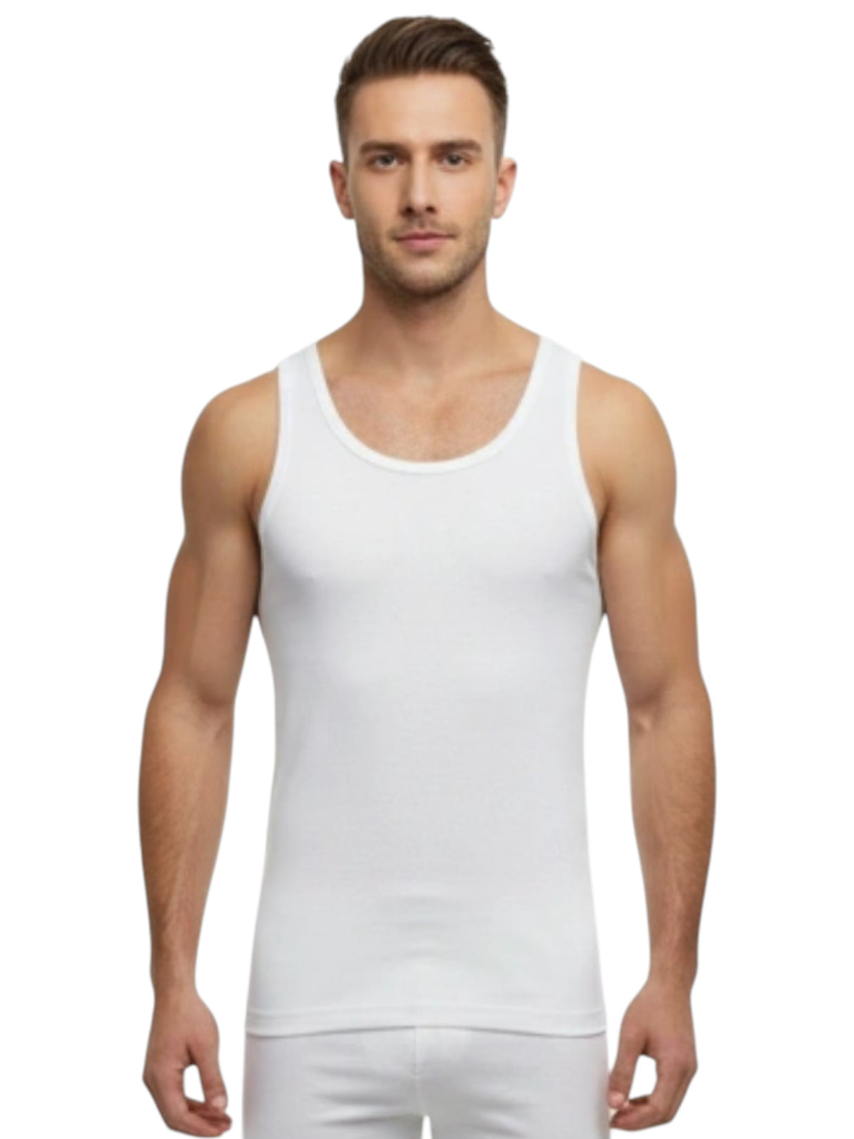 Image for Men's Ribbed Top,White