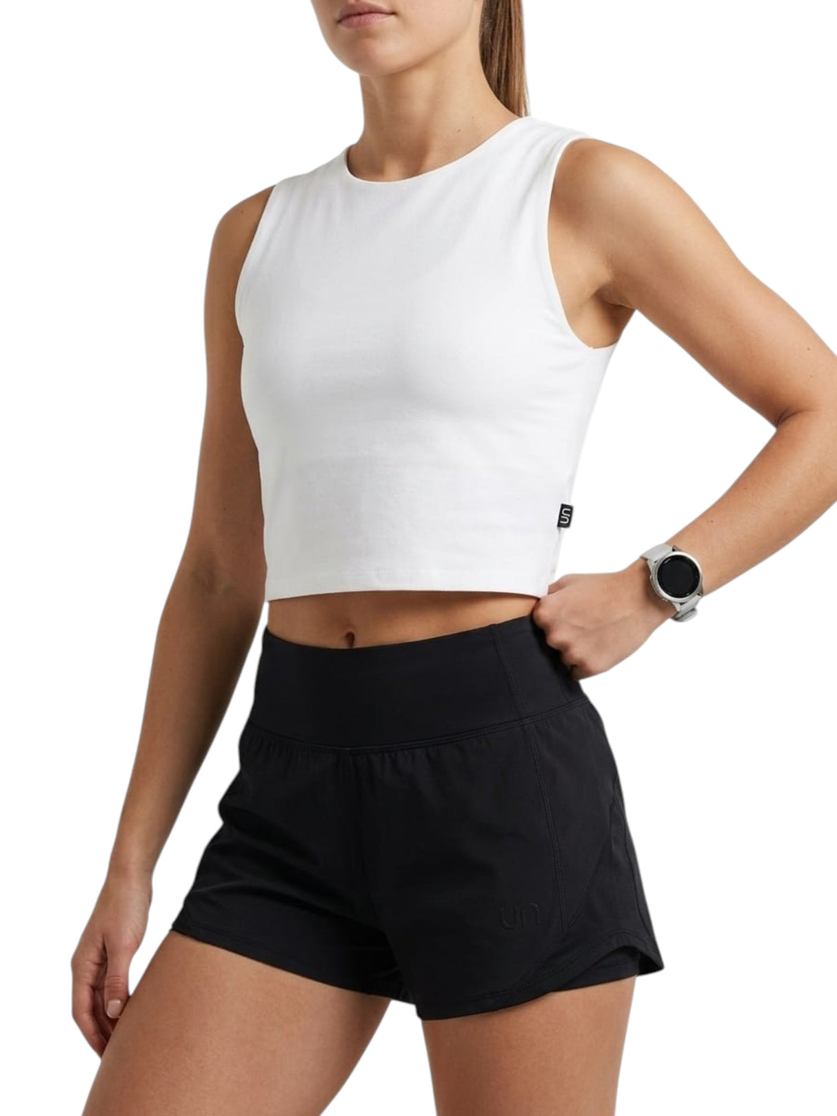 Image for Women's Plain Crop Top,White