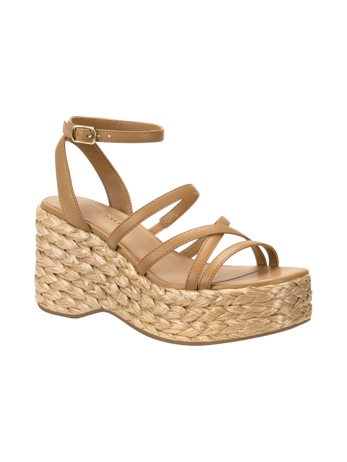 Image for Women's Ribbed Heeled Shoes,Dark Beige