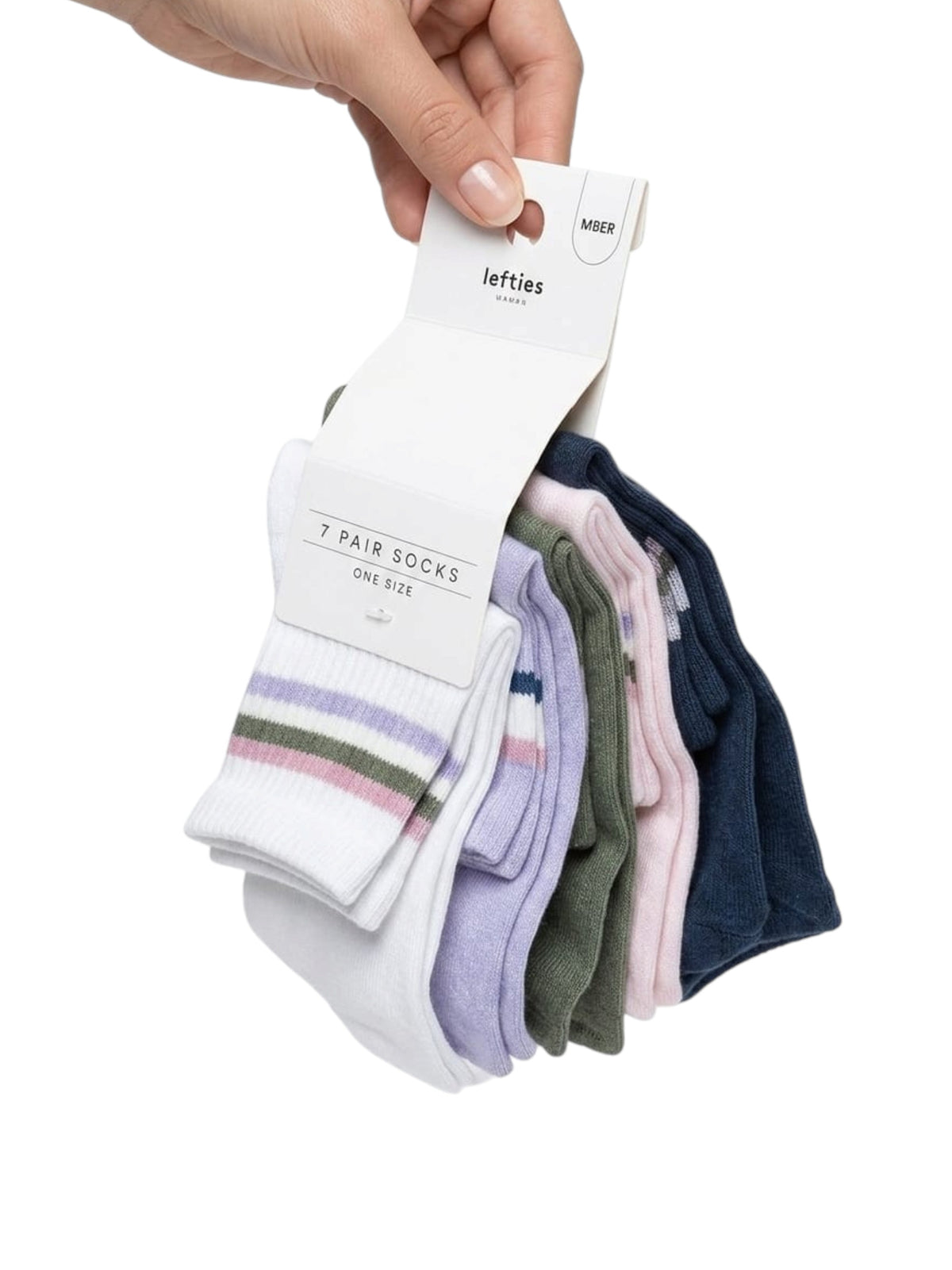 Image for Women's 5 Pairs Set Ribbed Crew Socks,Multi