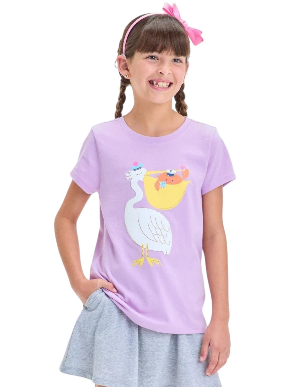 Image for Kids Girl's Printed Top,Purple