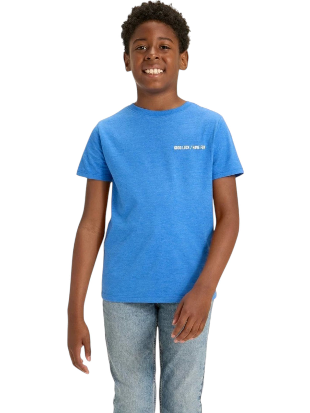 Image for Kids Boy's Printed Back Top,Blue