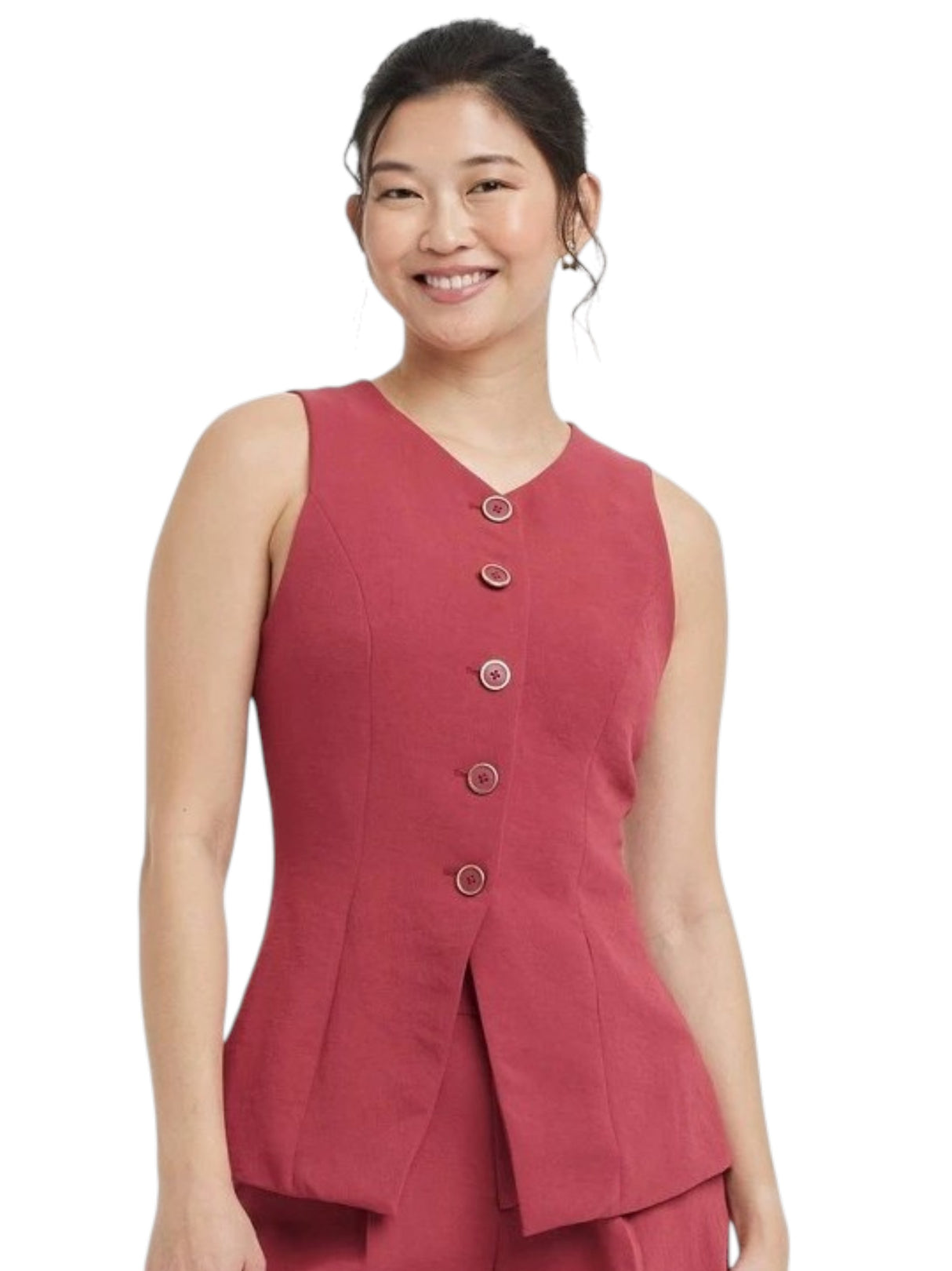 Image for Women's Plain Vest,Burgundy