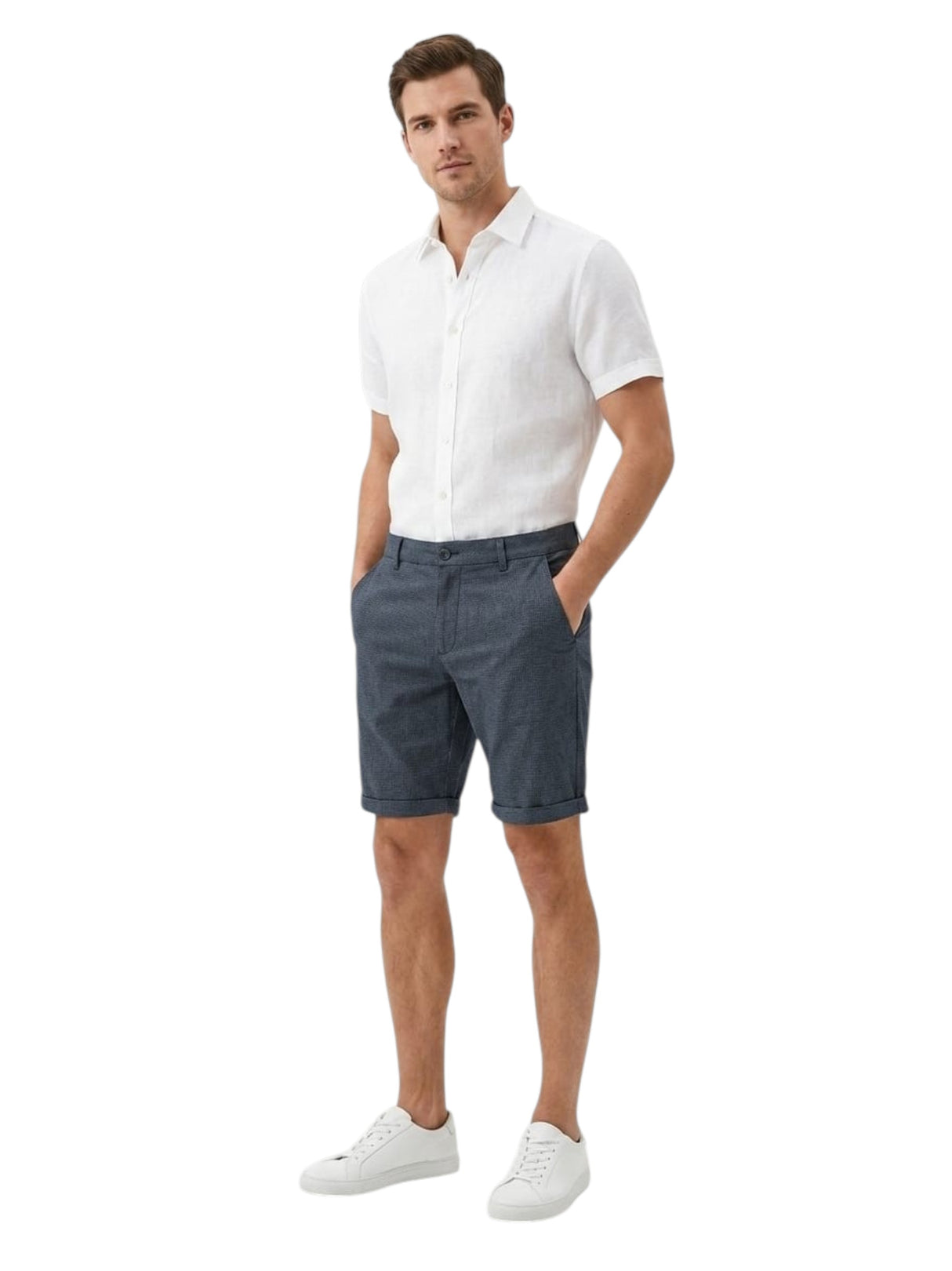 Image for Men's Textured Short,Navy