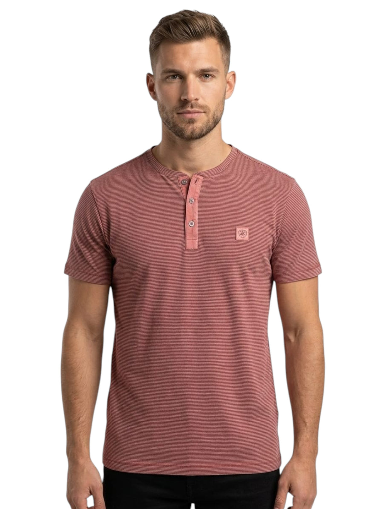 Image for Men's Striped Top,Red/Navy