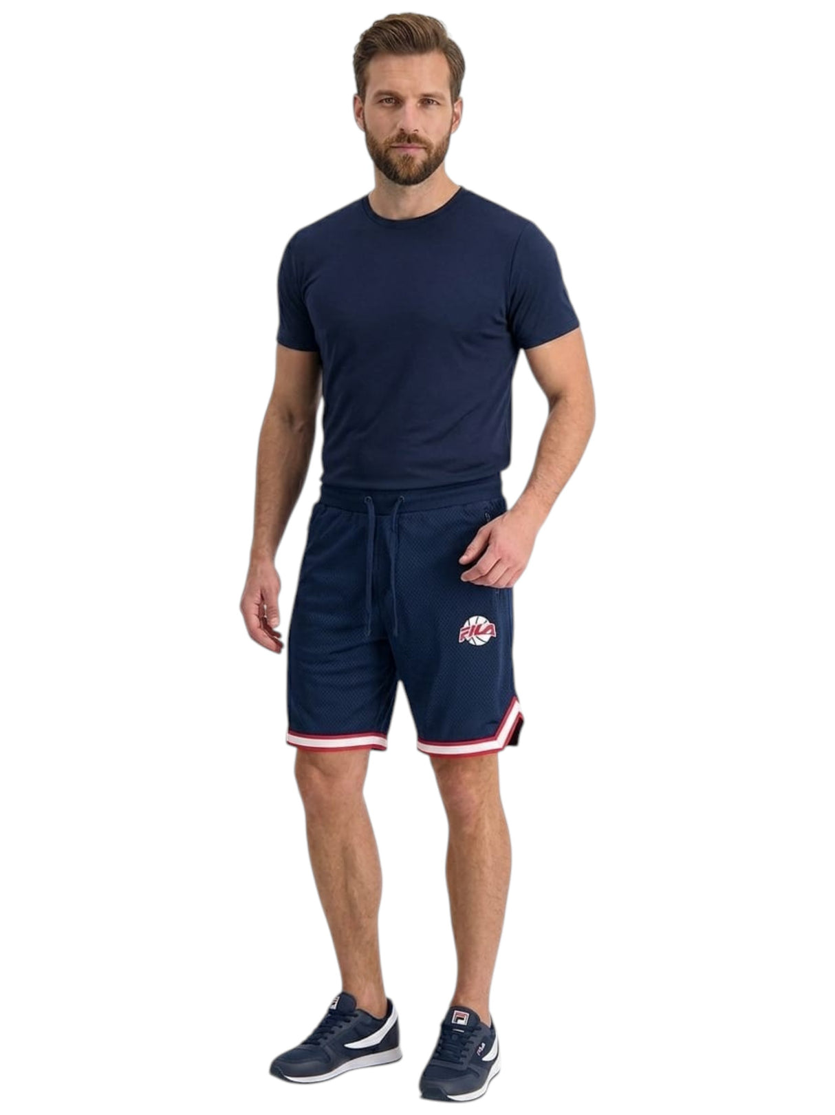 Image for Men's Brand Logo Printed Sport Short,Navy