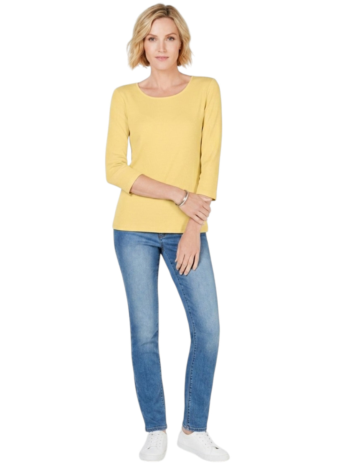 Image for Women's Plain Solid Top,Yellow