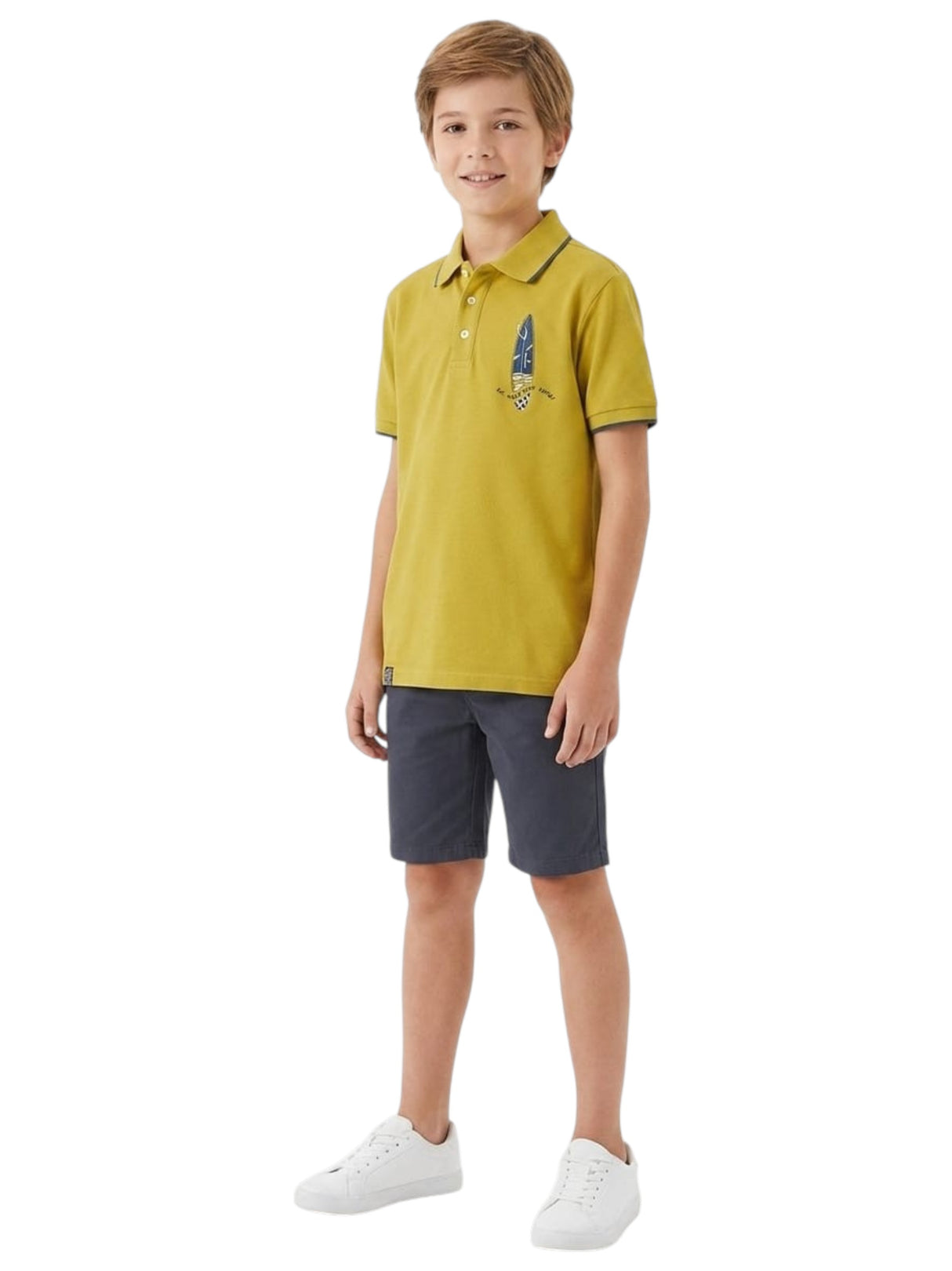Image for Kids Boy's Printed Back Top,Dark Lime