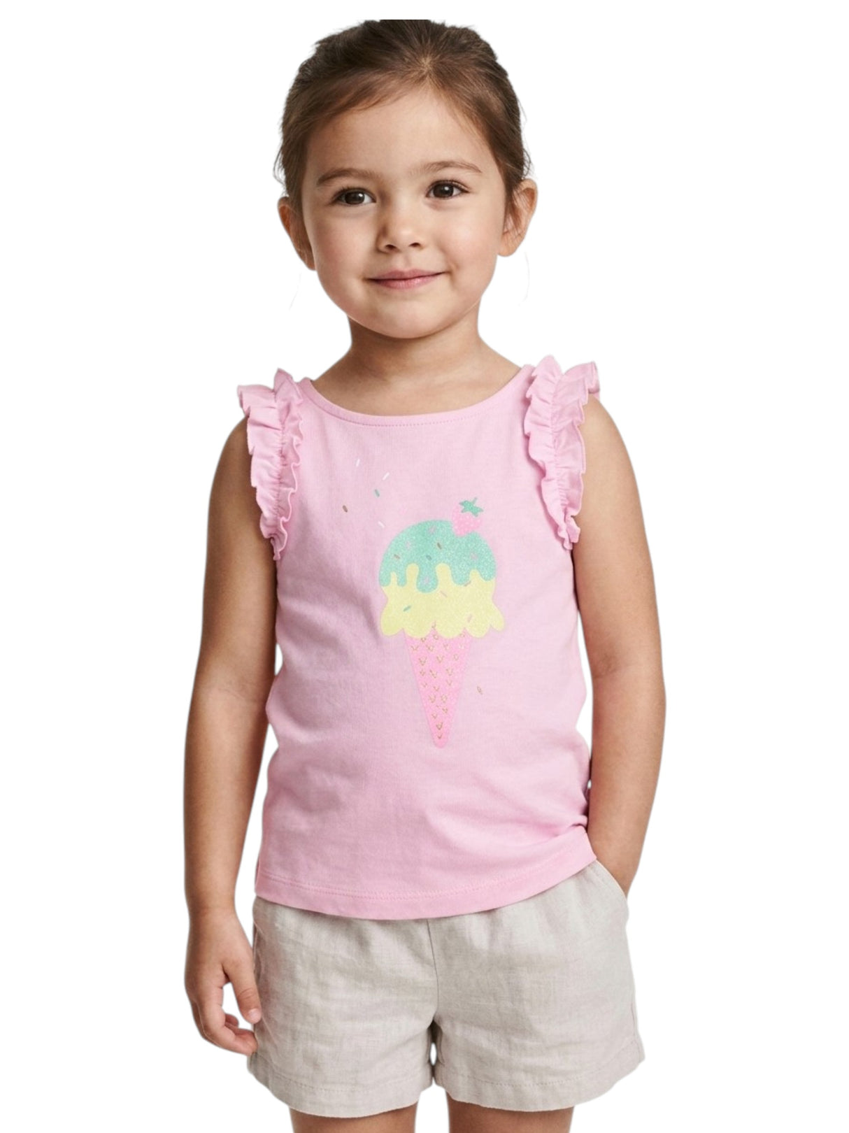 Image for Kids Girl's Printed Top,Pink
