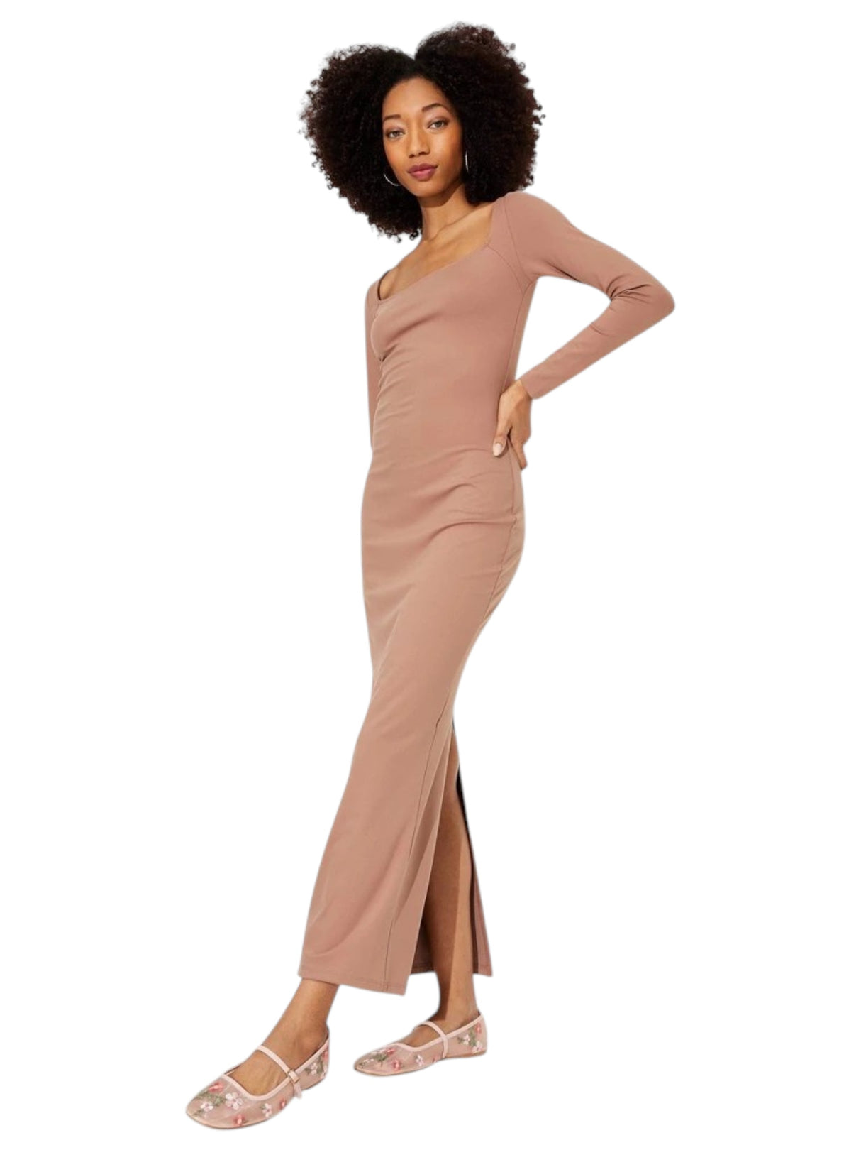 Image for Women's Plain Dress,Light Brown