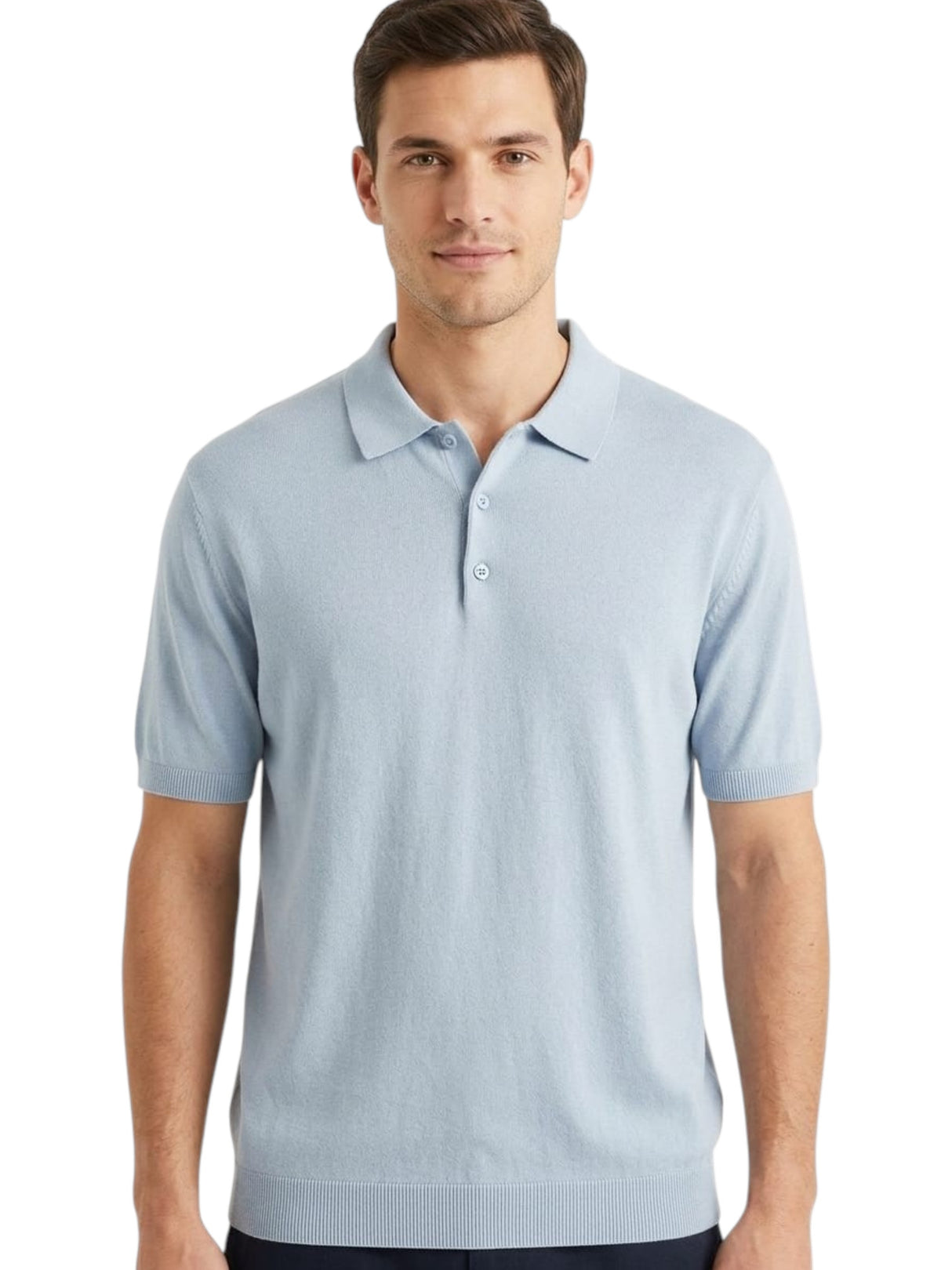 Image for Men's Knitted Top,Duty Blue
