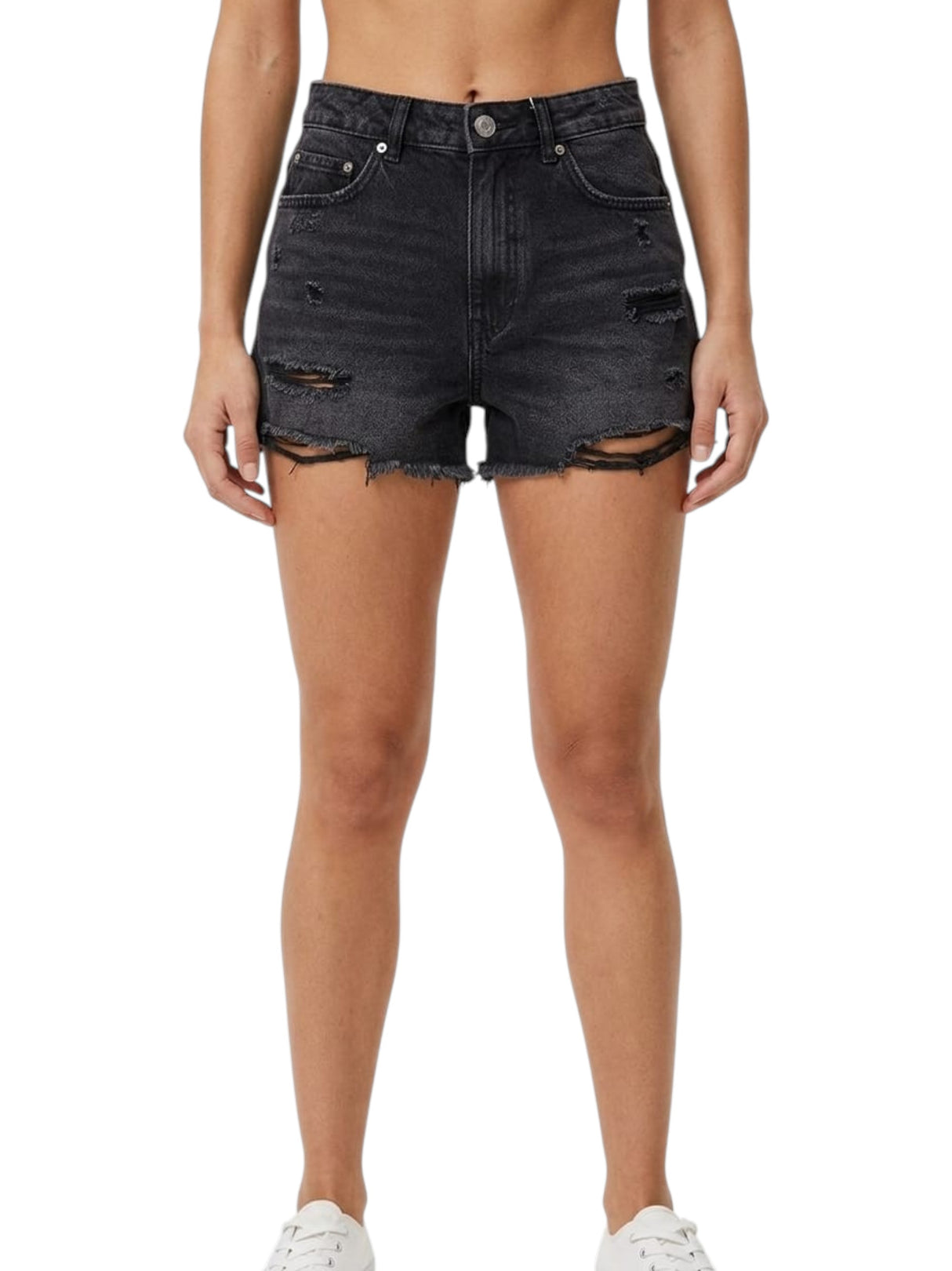 Image for Women's Ripped Jeans Short,Black