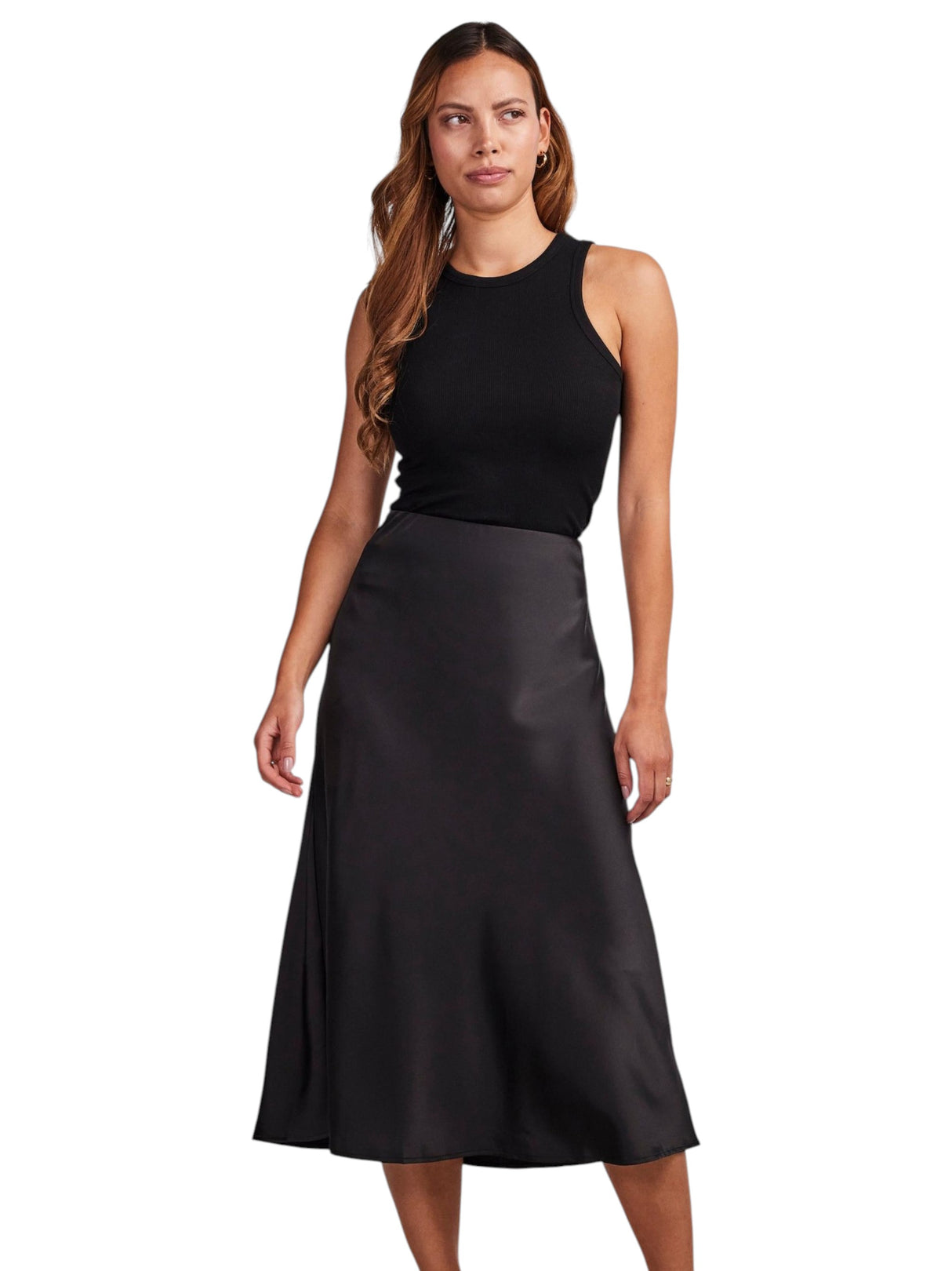Image for Women's Plain Solid Skirt,Black