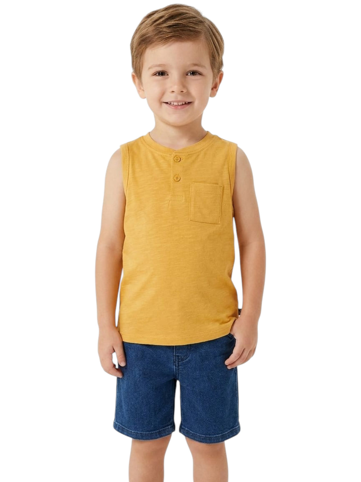 Image for Kids Boy's Plain Top,Mango