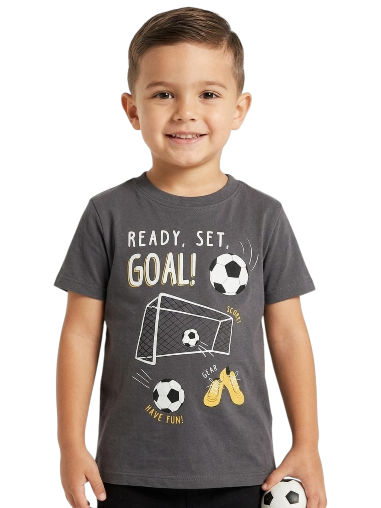 Image for Kids Boy's Printed Top,Dark Grey