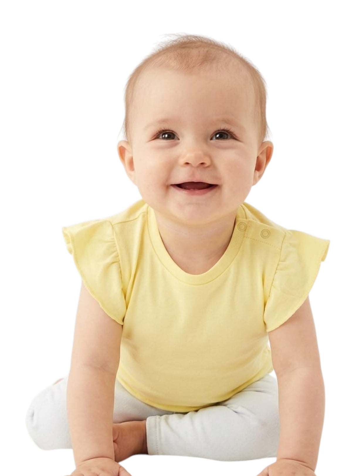 Image for Kids Girl's Plain Solid Top,Yellow