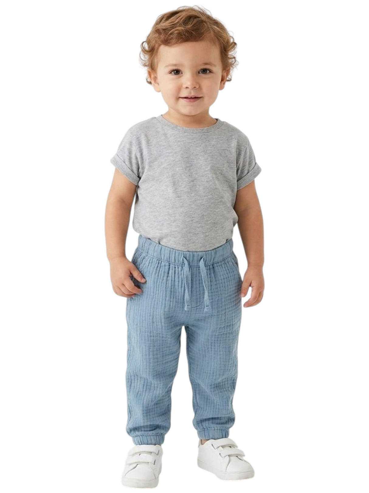 Image for Kids Boy's Plain Solid Pant,Dusty Blue