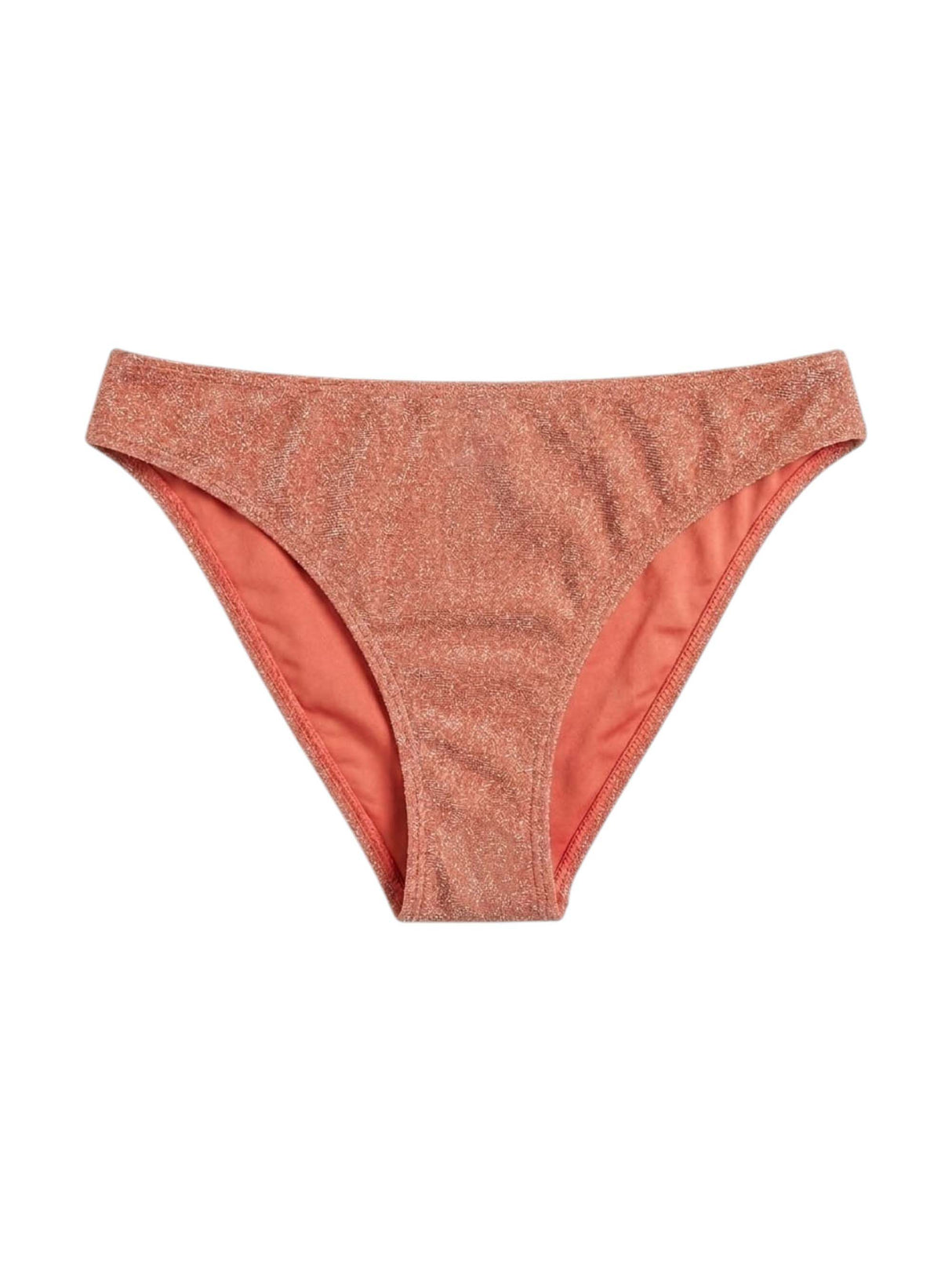 Image for Women's Plain Glitter Bikini Bottom,Brick