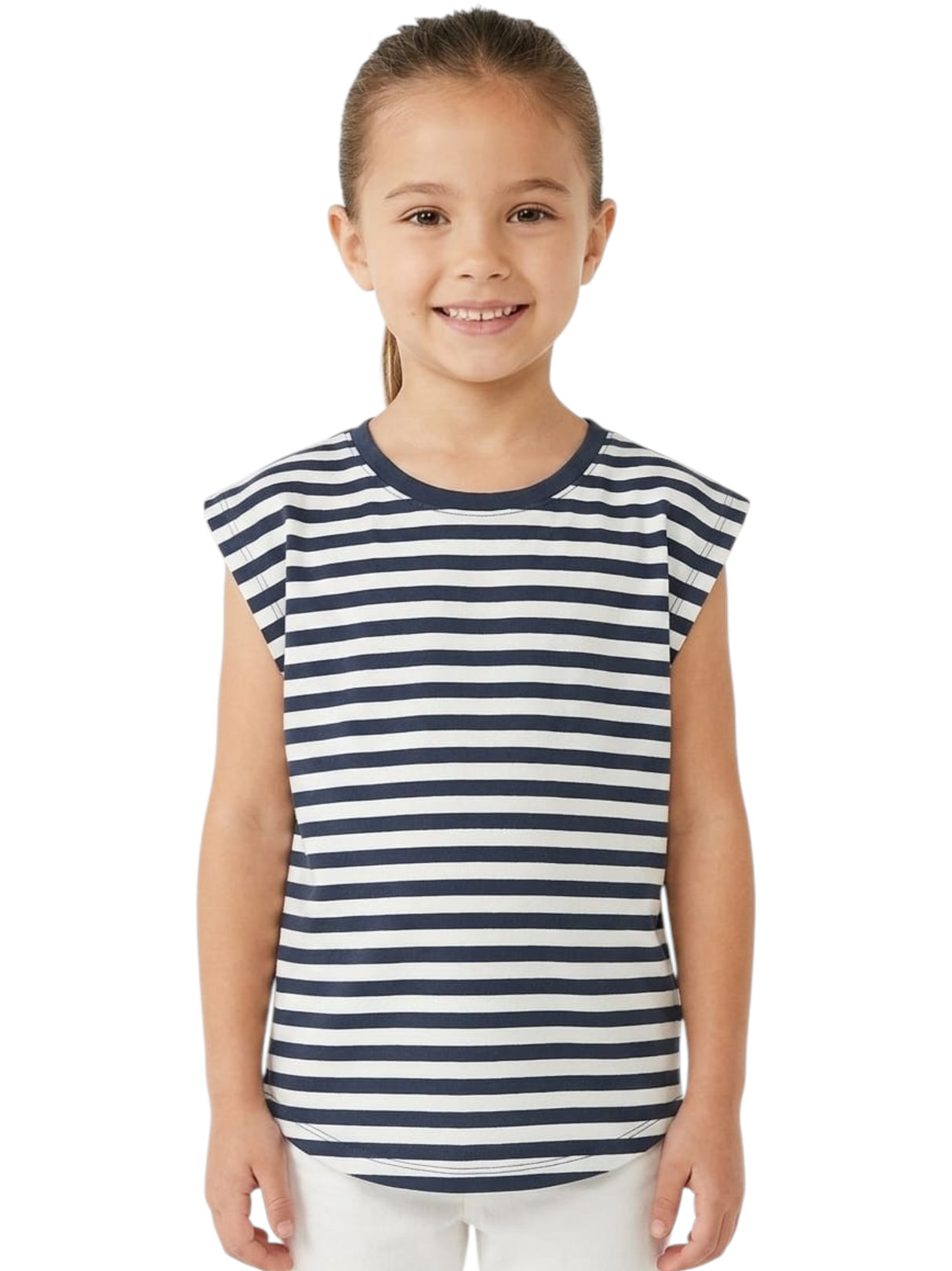 Image for Kids Girl's Striped Top,Navy/White